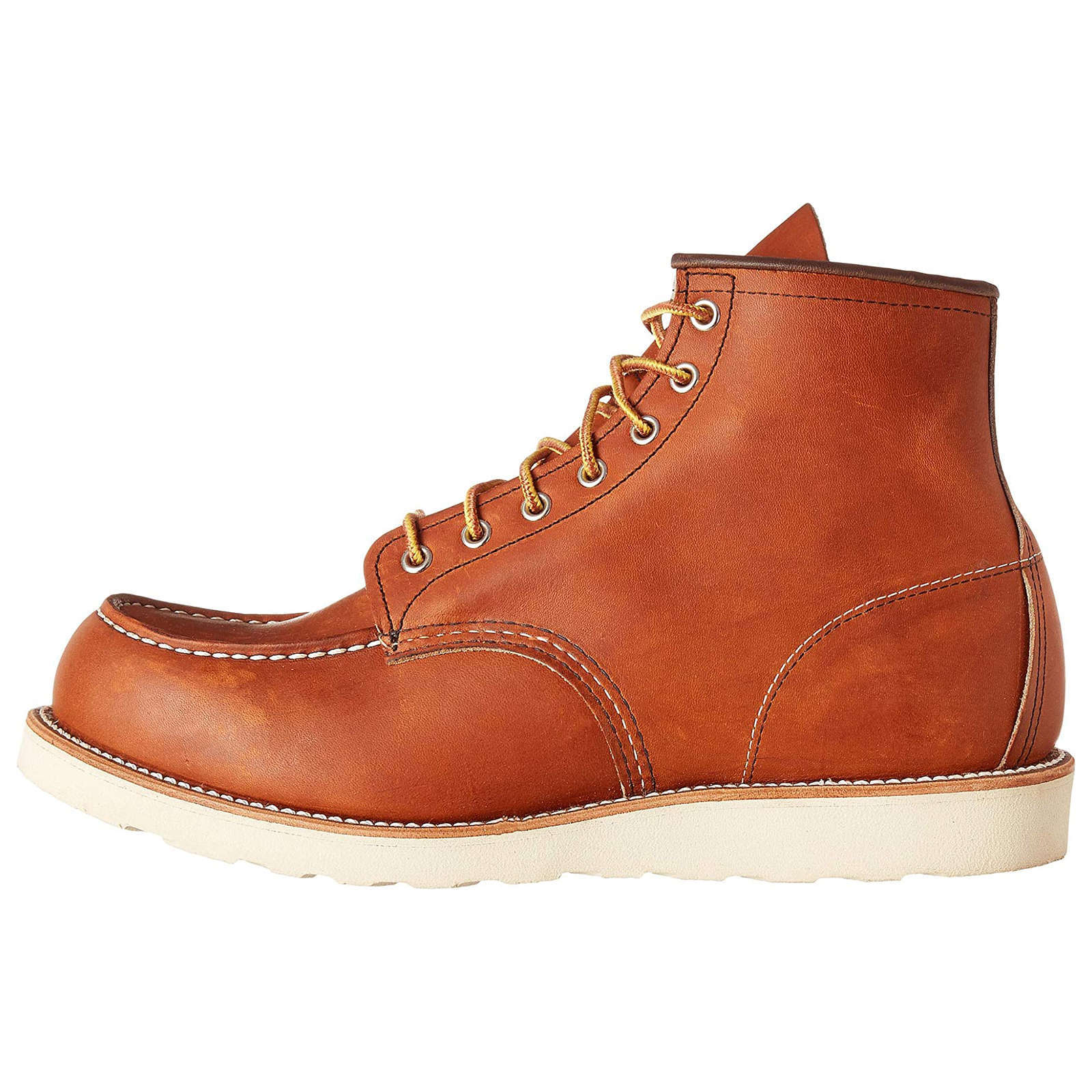 Red Wing 6 Inch Classic Moc Toe 00875-3E2 Leather Mens Boots - Oro Legacy - E - 43#color_oro legacy