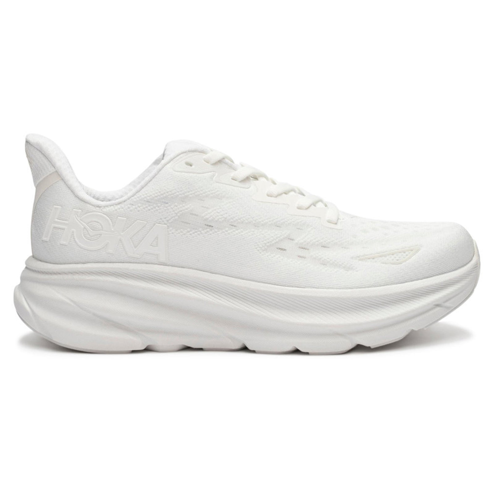 Hoka Clifton 9 Textile Mens Trainers#color_white white