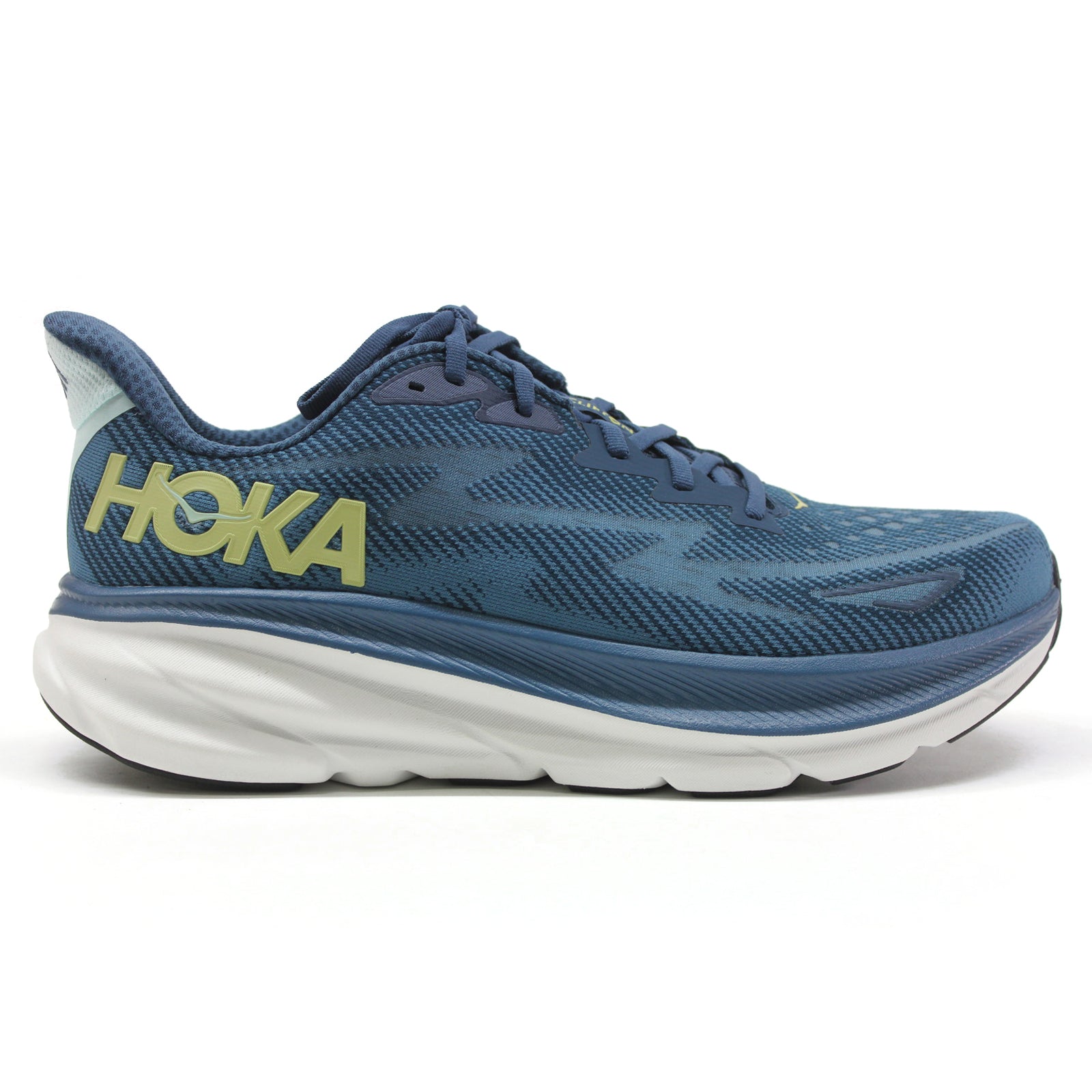 Hoka Clifton 9 Textile Mens Trainers#color_midnight ocean blue steel