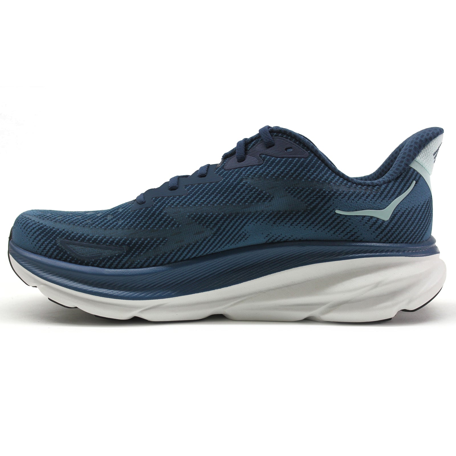 Hoka Clifton 9 Textile Mens Trainers#color_midnight ocean blue steel