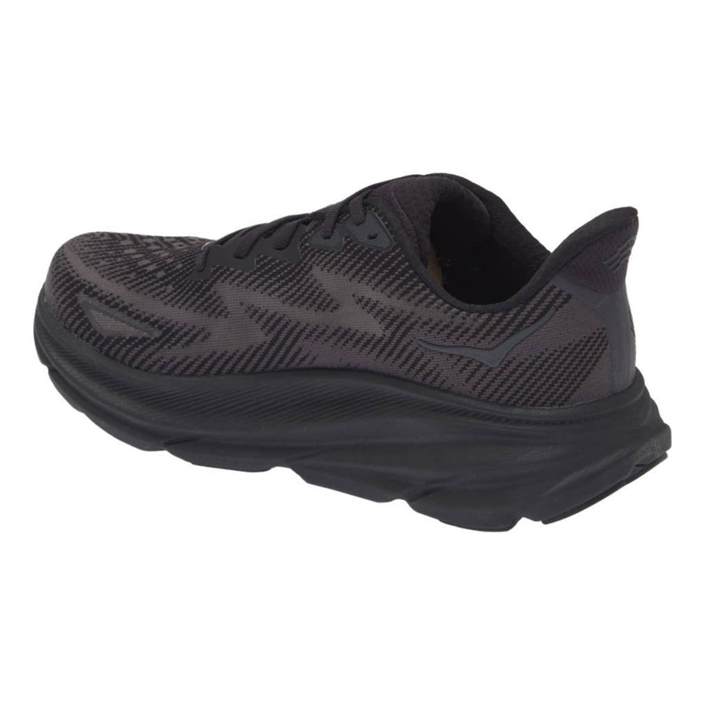 Hoka One One Clifton 9 Textile Womens Trainers#color_black black