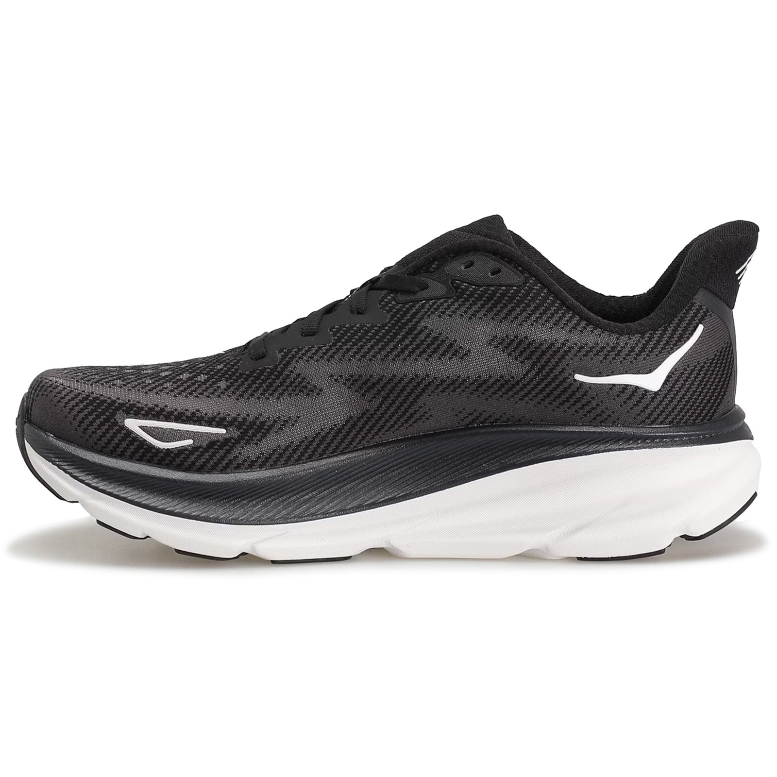 Hoka Clifton 9 Textile Womens Trainers#color_black white