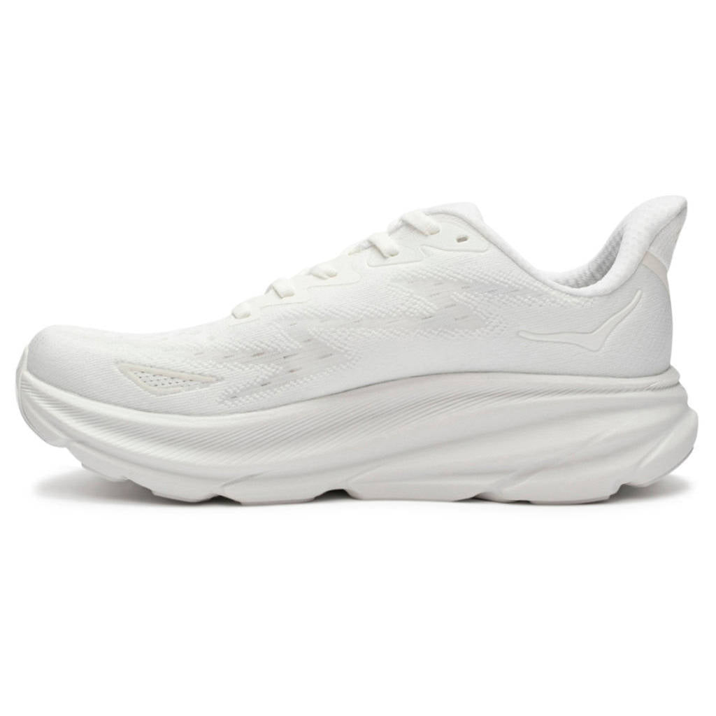 Hoka One One Clifton 9 Textile Womens Trainers#color_white white