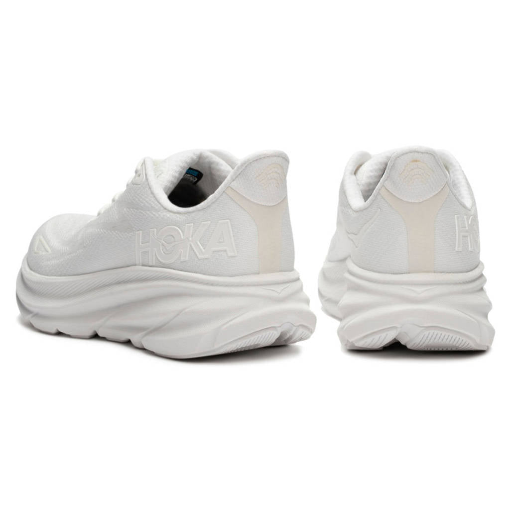 Hoka One One Clifton 9 Textile Womens Trainers#color_white white