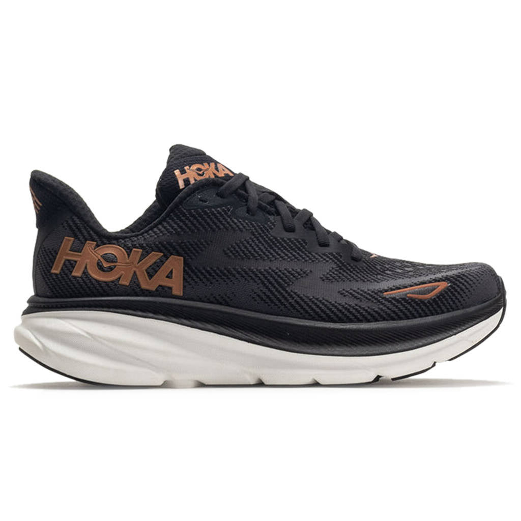 Hoka One One Clifton 9 Textile Womens Trainers#color_black copper