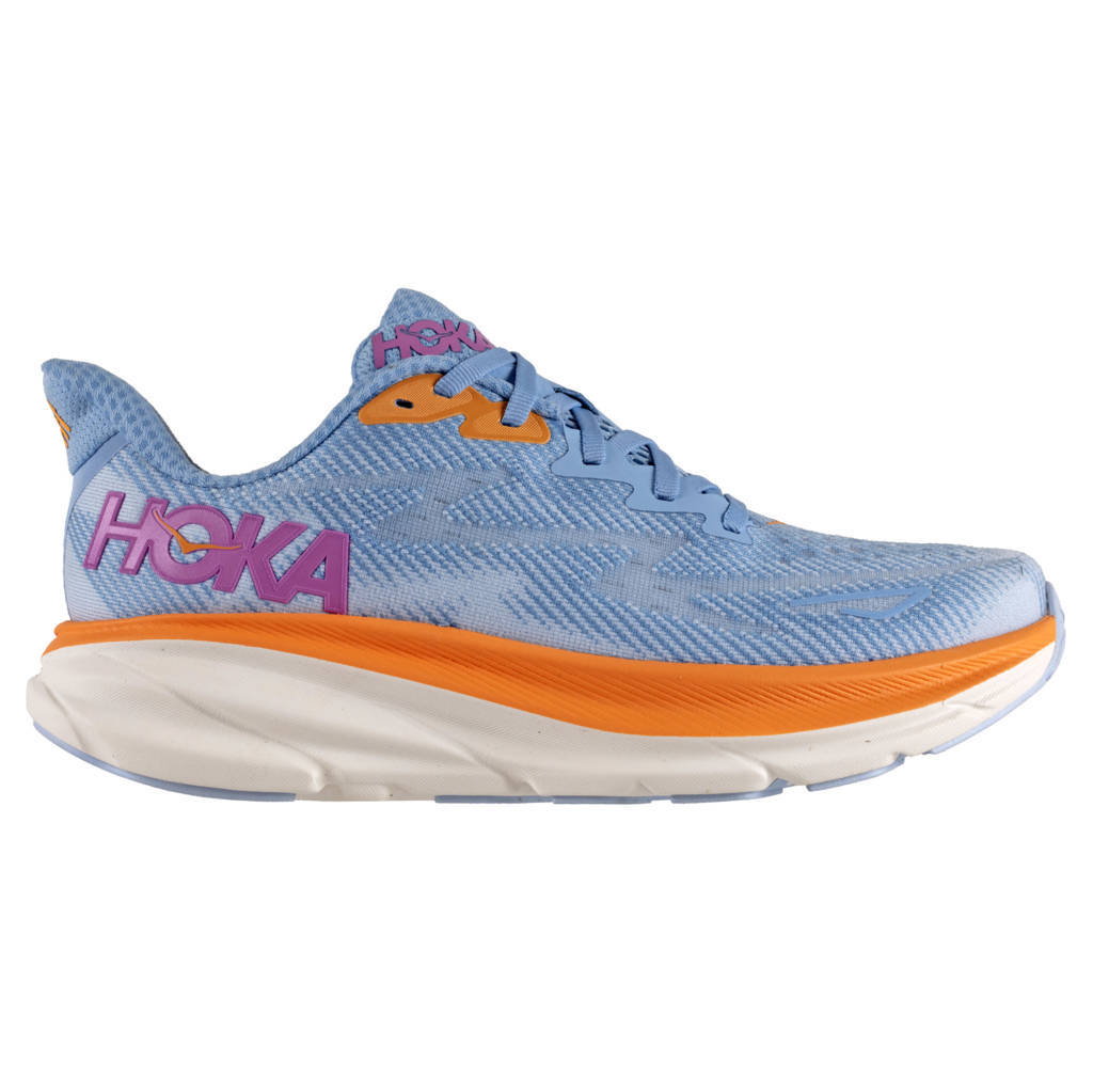 Hoka One One Clifton 9 Textile Womens Trainers#color_airy blue ice water