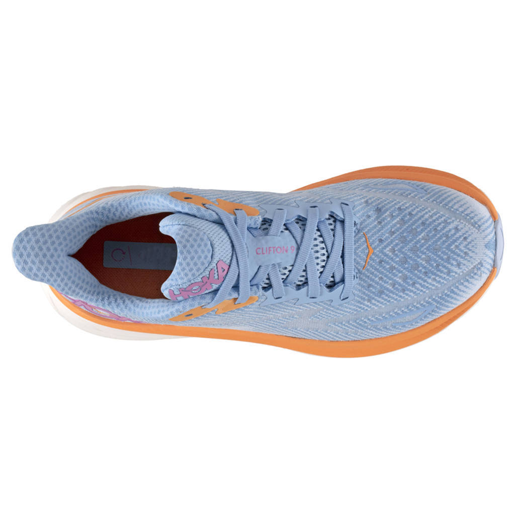 Hoka One One Clifton 9 Textile Womens Trainers#color_airy blue ice water