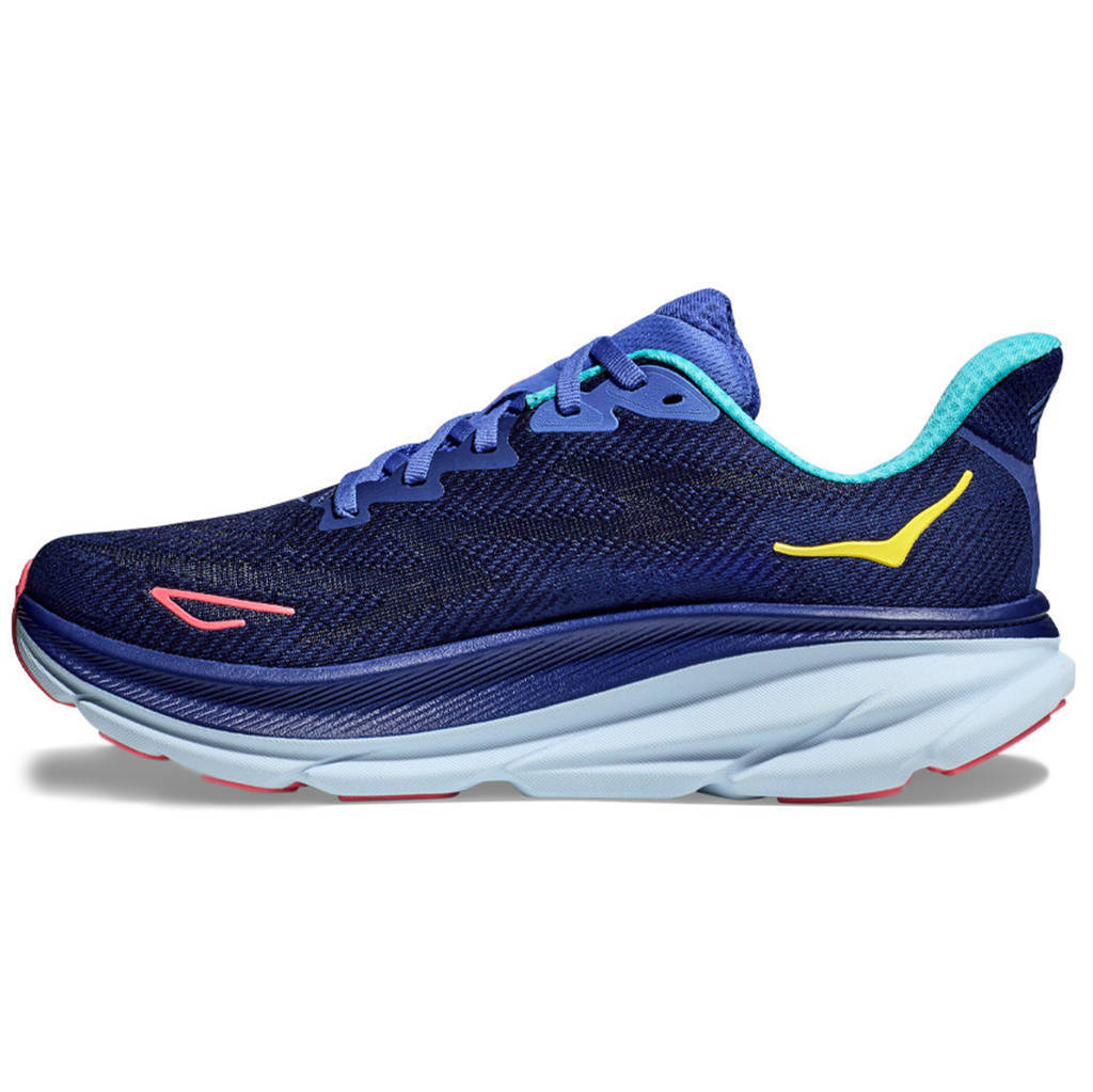 Hoka One One Clifton 9 Textile Womens Trainers#color_bellwether blue ceramic