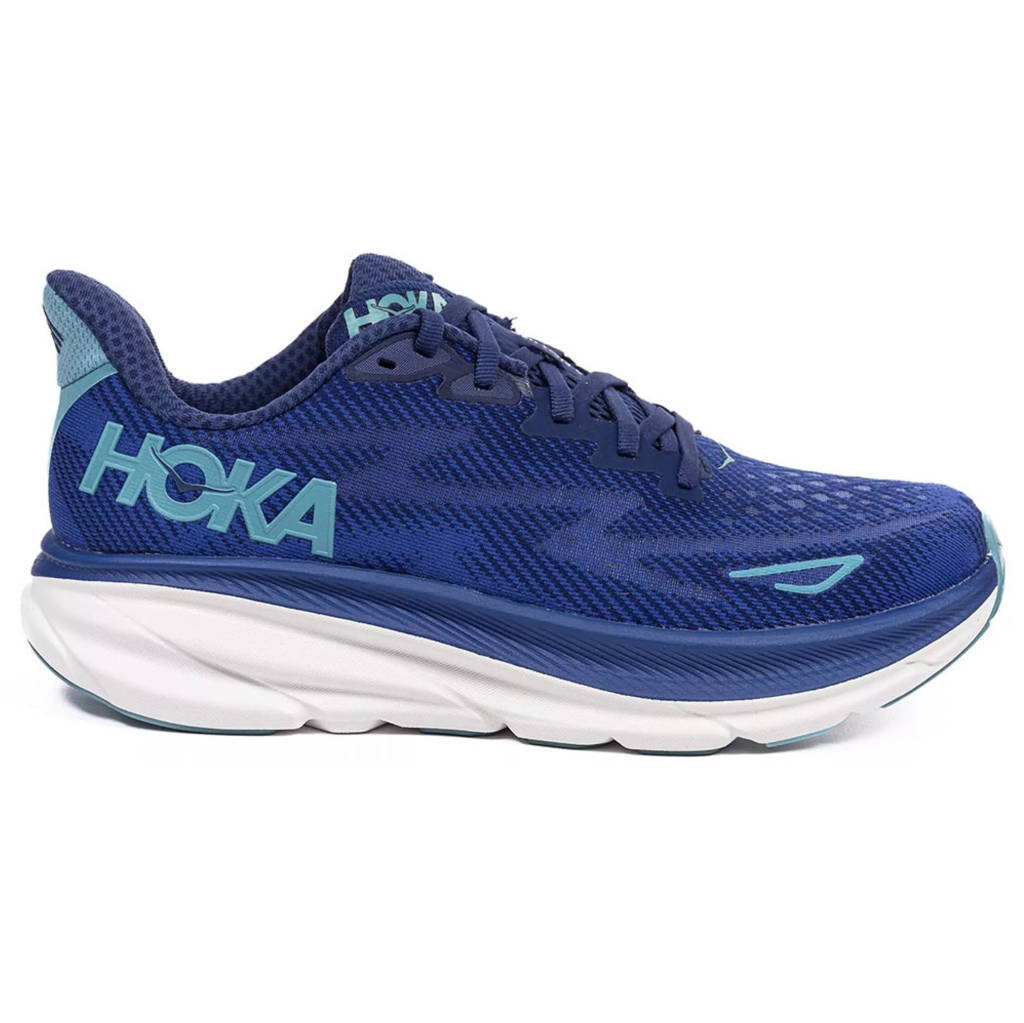 Hoka One One Clifton 9 Textile Womens Trainers#color_bellwether blue evening sky