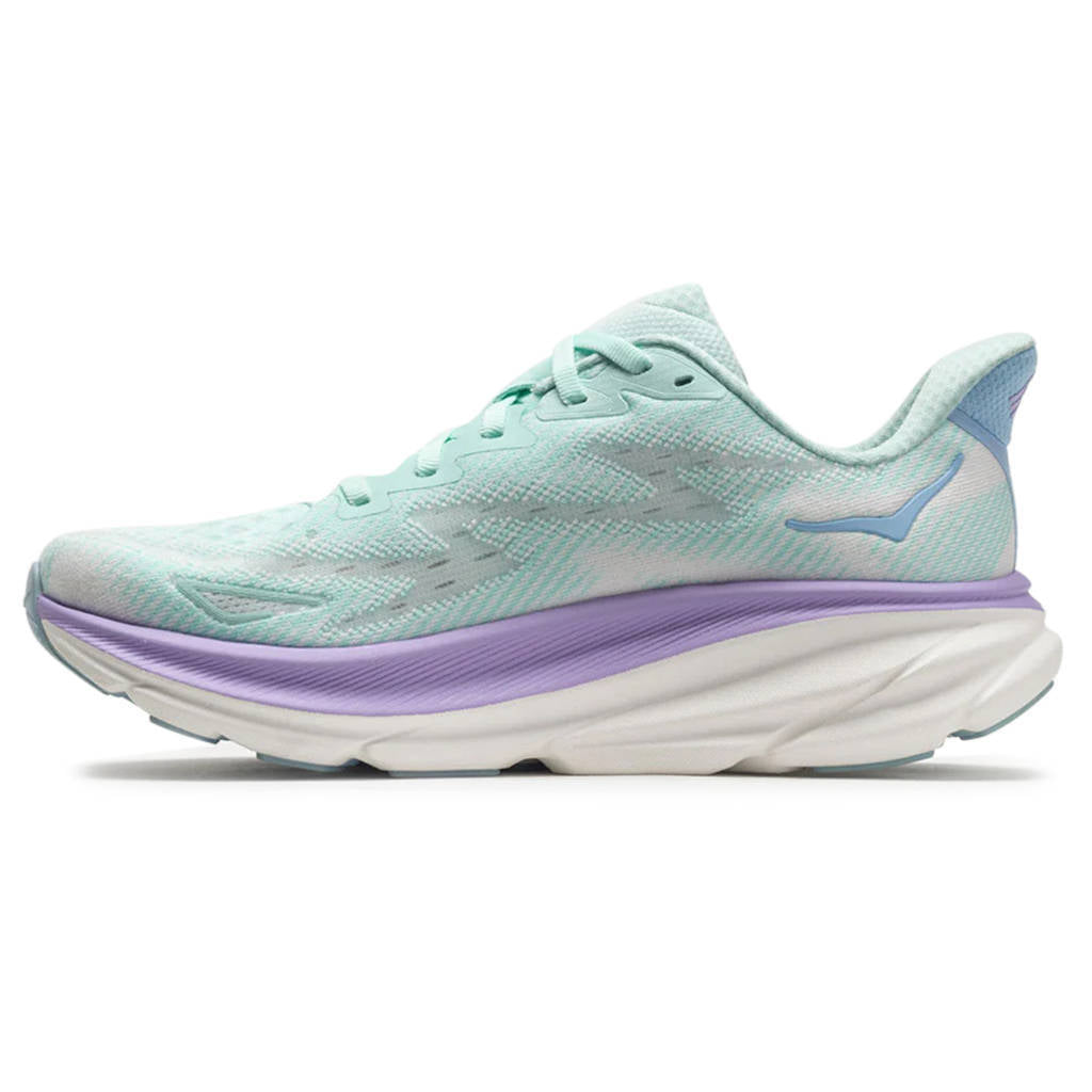 Hoka One One Clifton 9 Textile Womens Trainers#color_sunlit ocean lilac mist