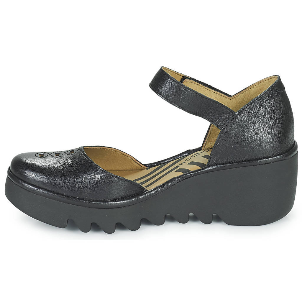 Fly London BISO305FLY Leather Womens Sandals#color_black