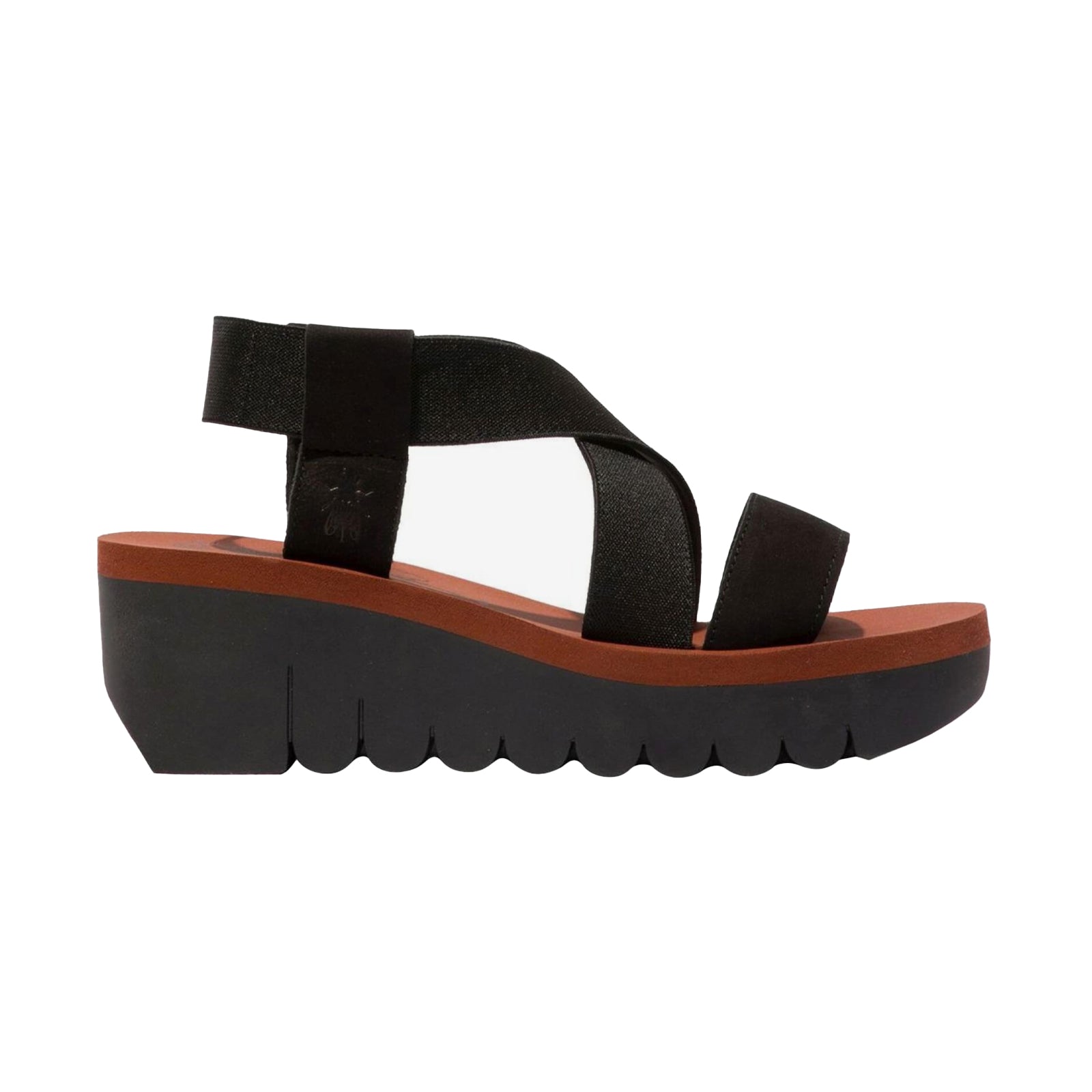Fly London YABI922FLY Leather Womens Sandals#color_black black brick