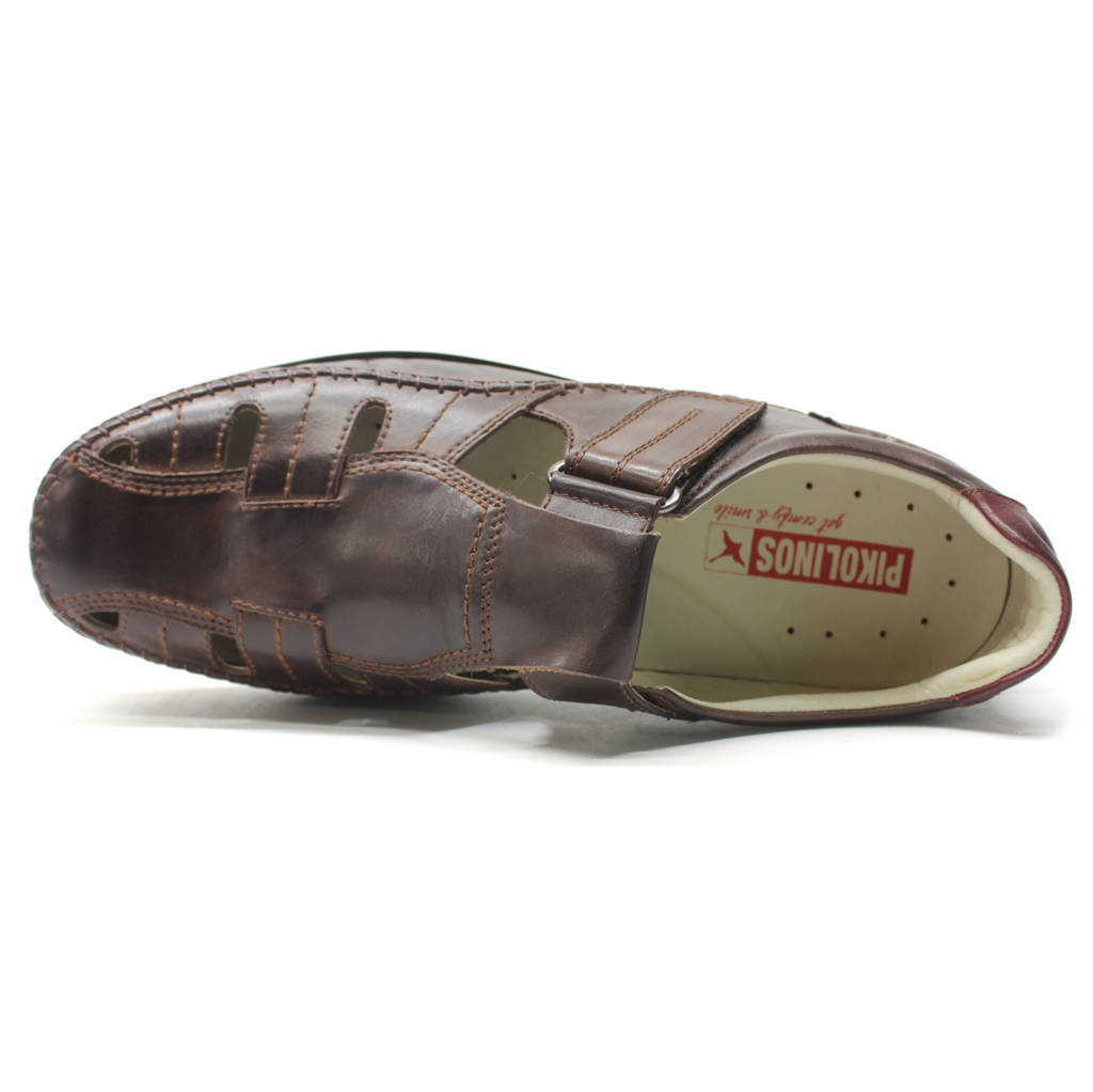Pikolinos Marbella M9A-0051 Leather Mens Sandals#color_olmo
