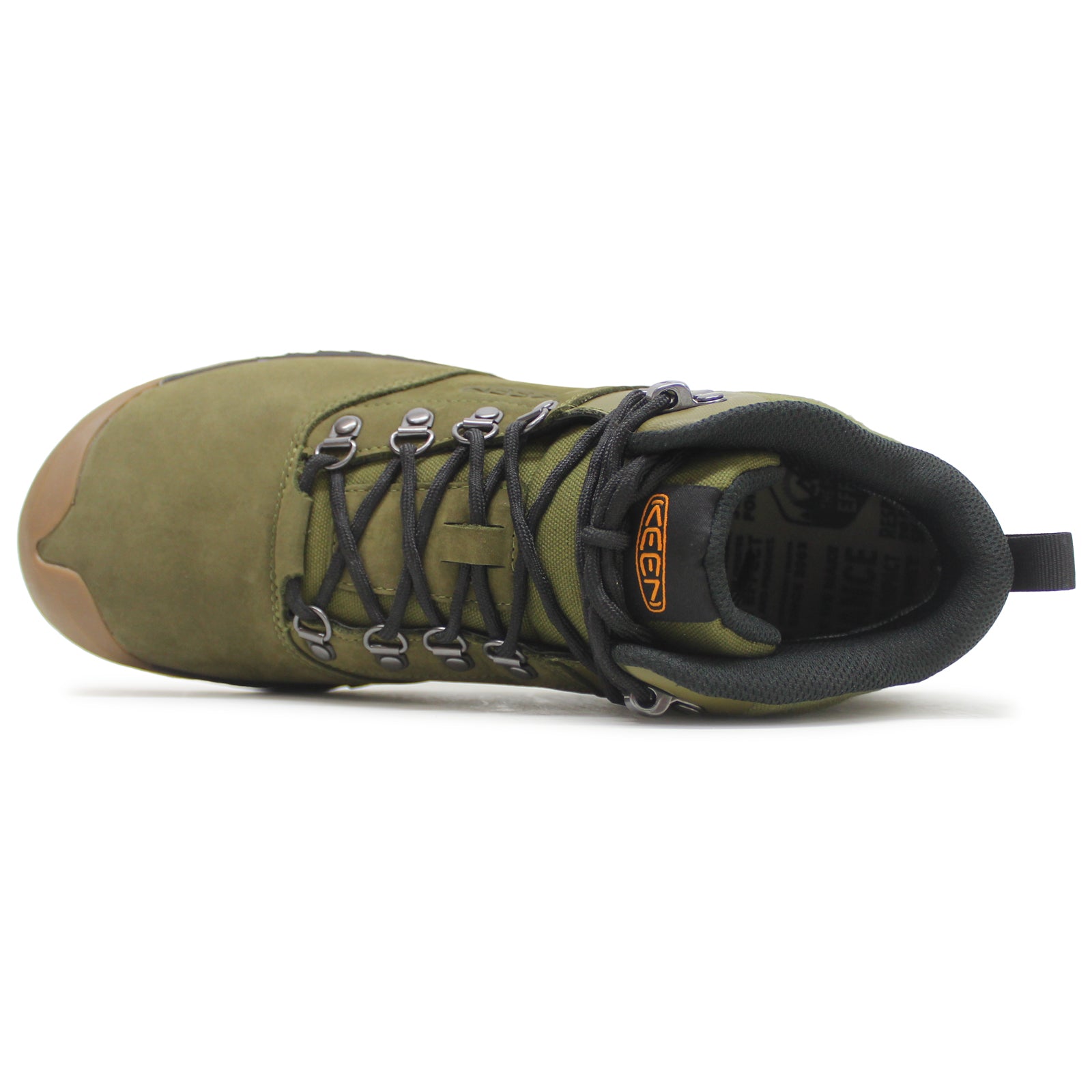 Keen NXIS Explorer Mid Waterproof Nubuck Leather Men's Lightweight Hiking Boots#color_dark olive black