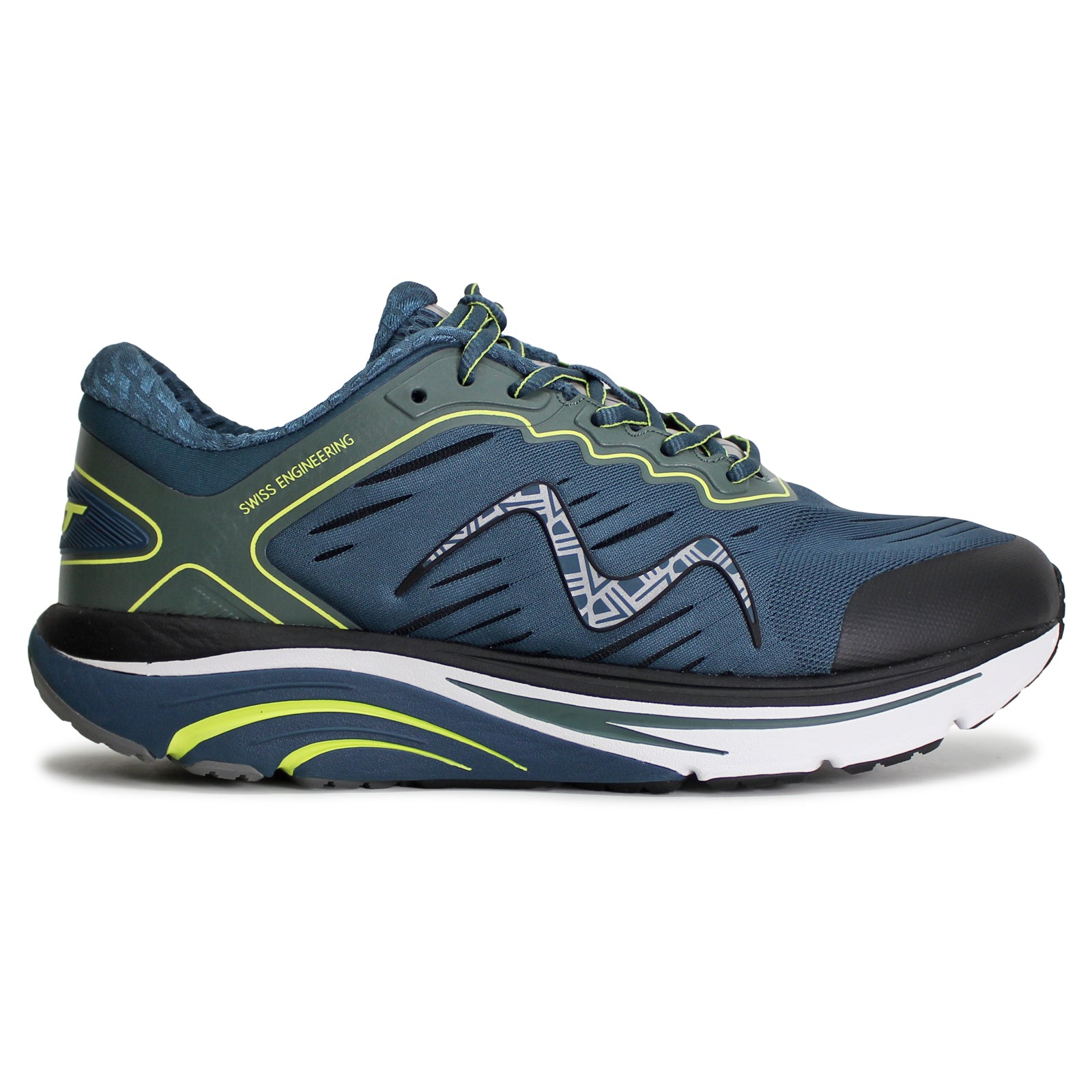 MBT 2000 II Leather Textile Mens Trainers#color_blue lime