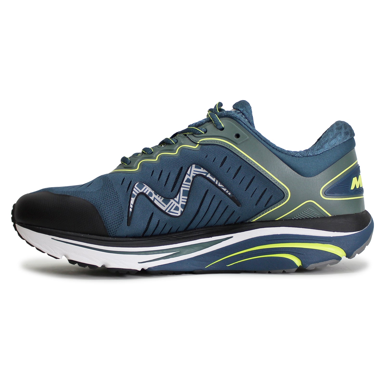 MBT 2000 II Leather Textile Mens Trainers#color_blue lime