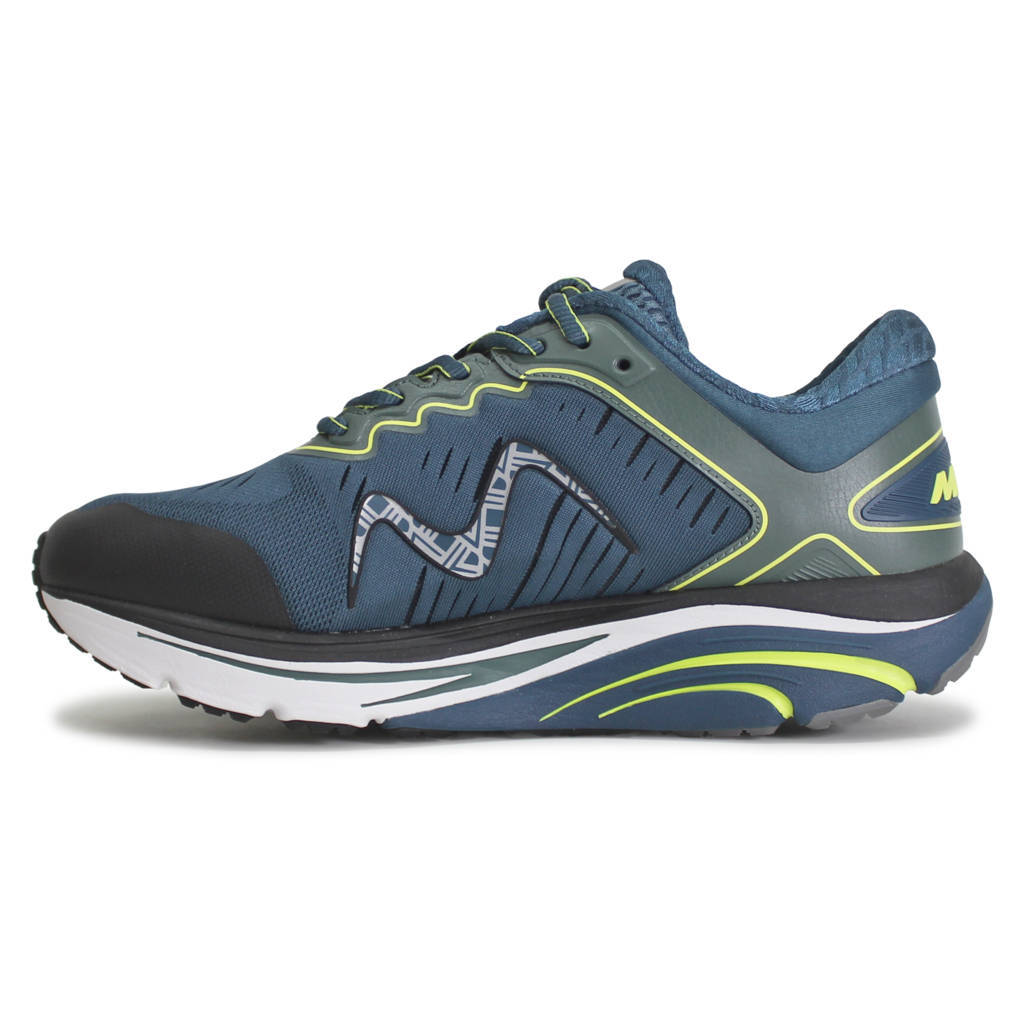MBT 2000 II Leather Textile Womens Trainers#color_blue lime