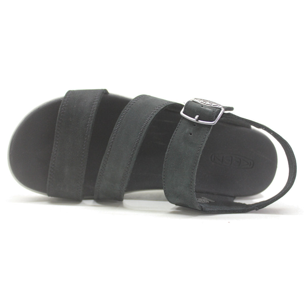 Keen Ellecity Backstrap Nubuck Leather Womens Sandals#color_black drizzle