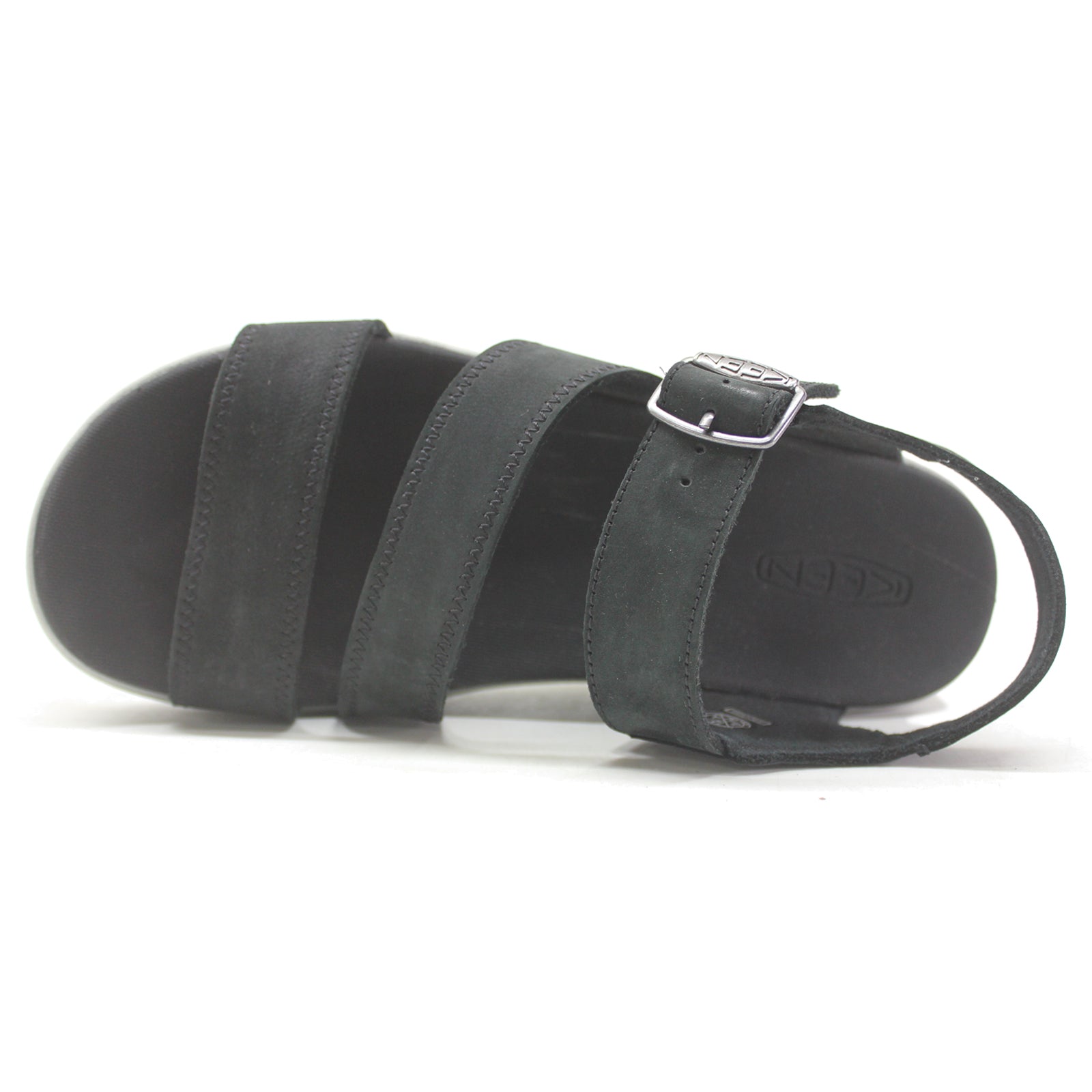 Keen Ellecity Backstrap Nubuck Leather Women's Black Drizzle Hook and loop Sandals