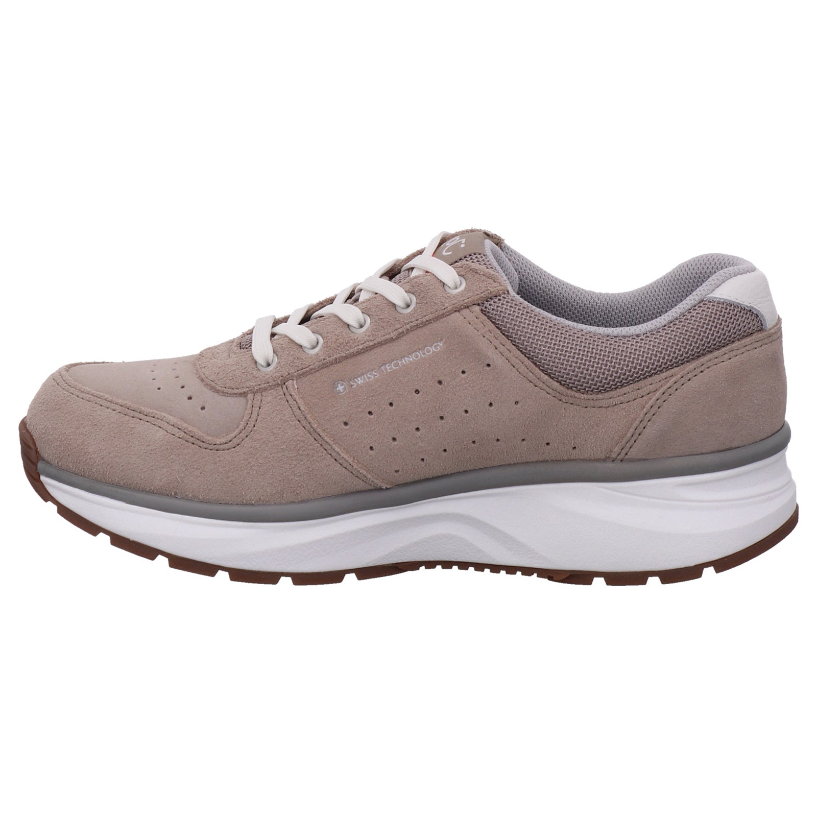 Joya Dynamo Classic Suede Leather Womens Trainers#color_beige