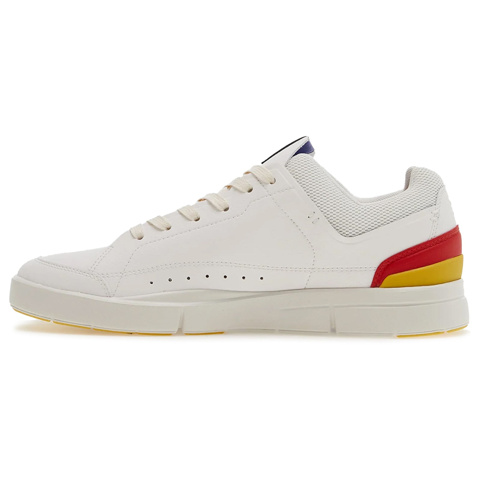 On The Roger Centre Court Synthetic Leather Mens Trainers#color_white mustard