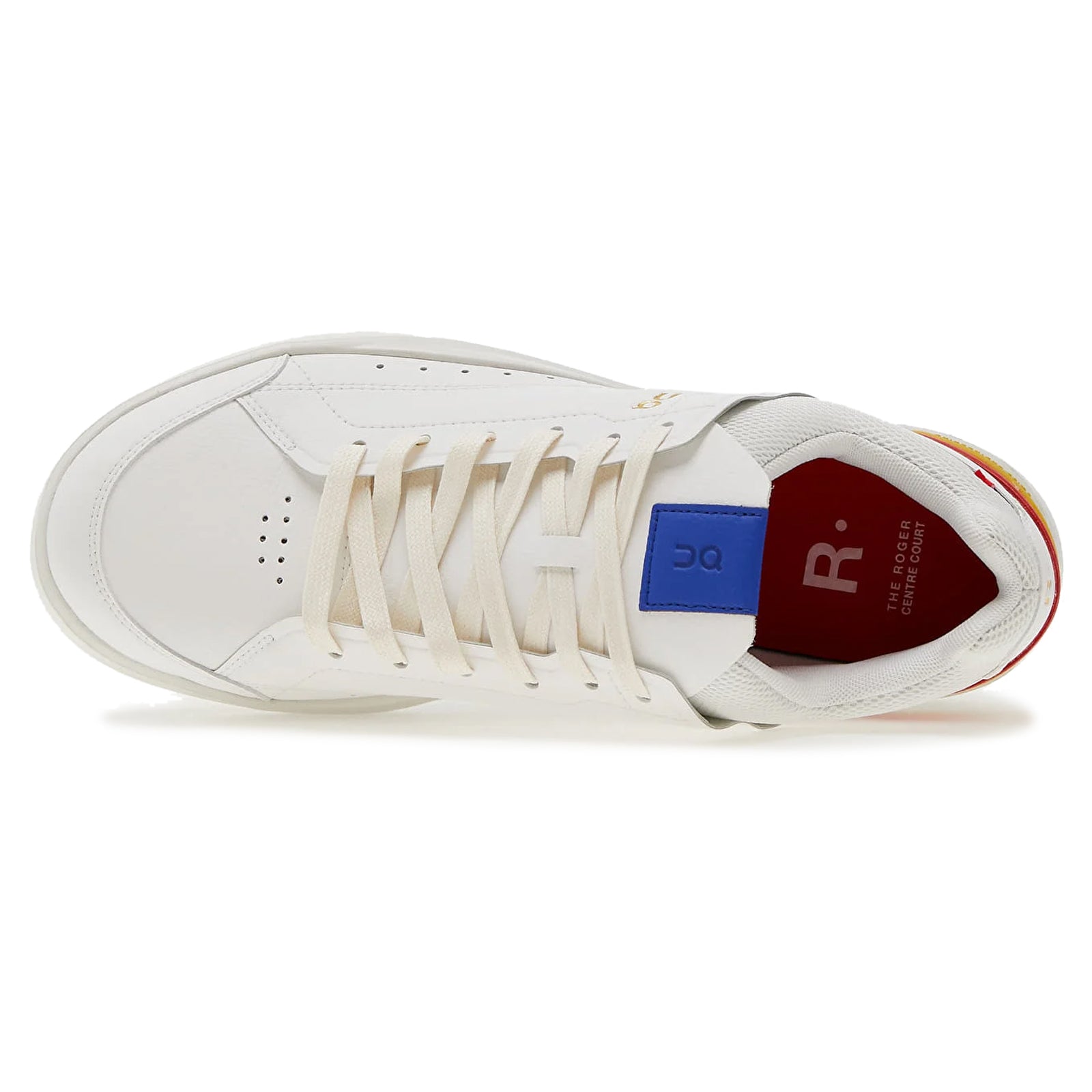 On The Roger Centre Court Synthetic Leather Mens Trainers#color_white mustard