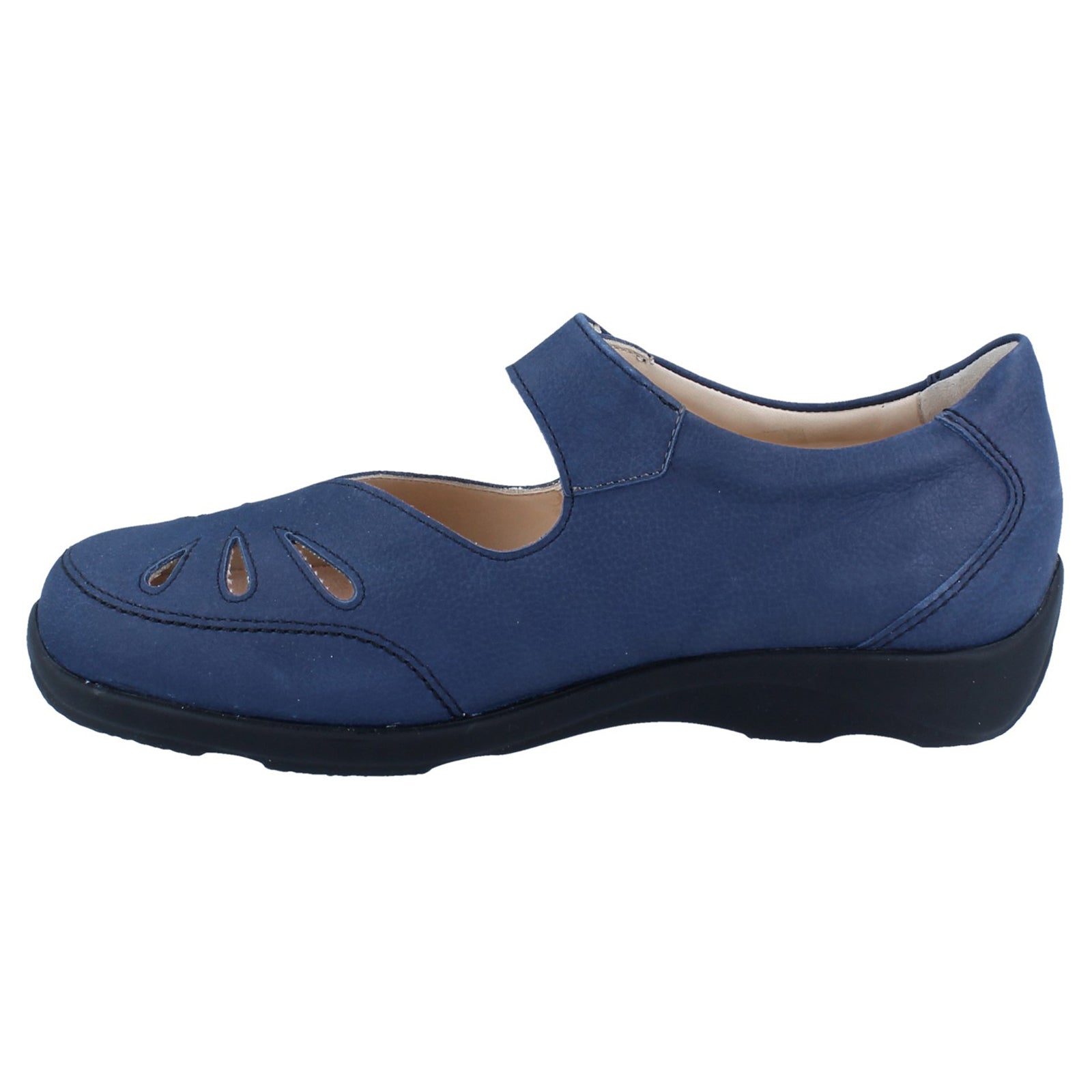 Finn Comfort Brac-S Nubuck Leather Womens Shoes#color_lake