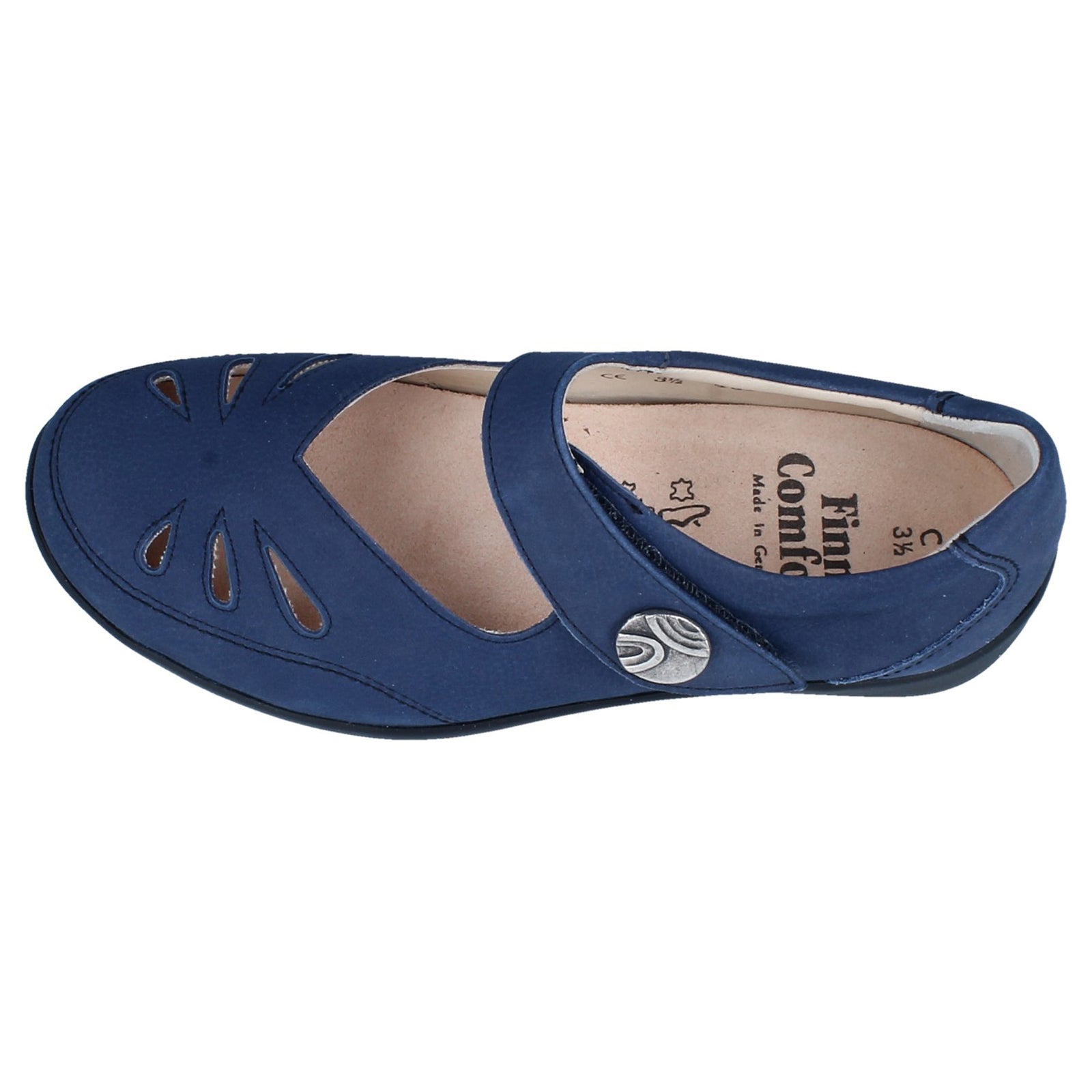 Finn Comfort Brac-S Nubuck Leather Womens Shoes#color_lake