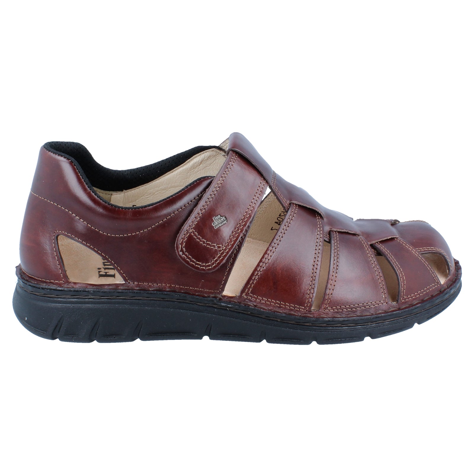 Finn Comfort Copan-S Leather Mens Sandals#color_chocolate