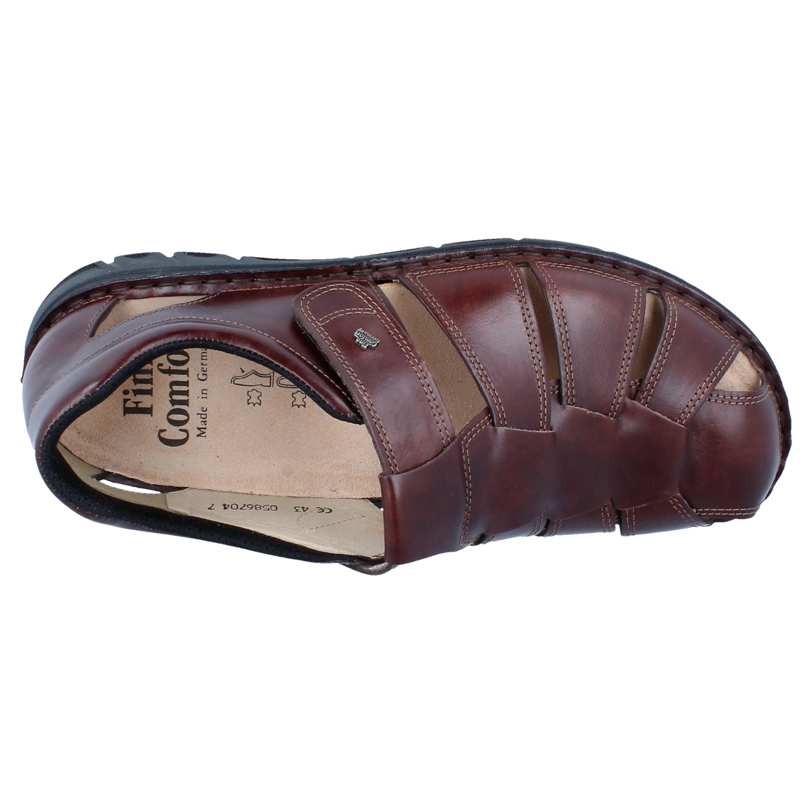 Finn Comfort Copan-S Leather Mens Sandals#color_chocolate