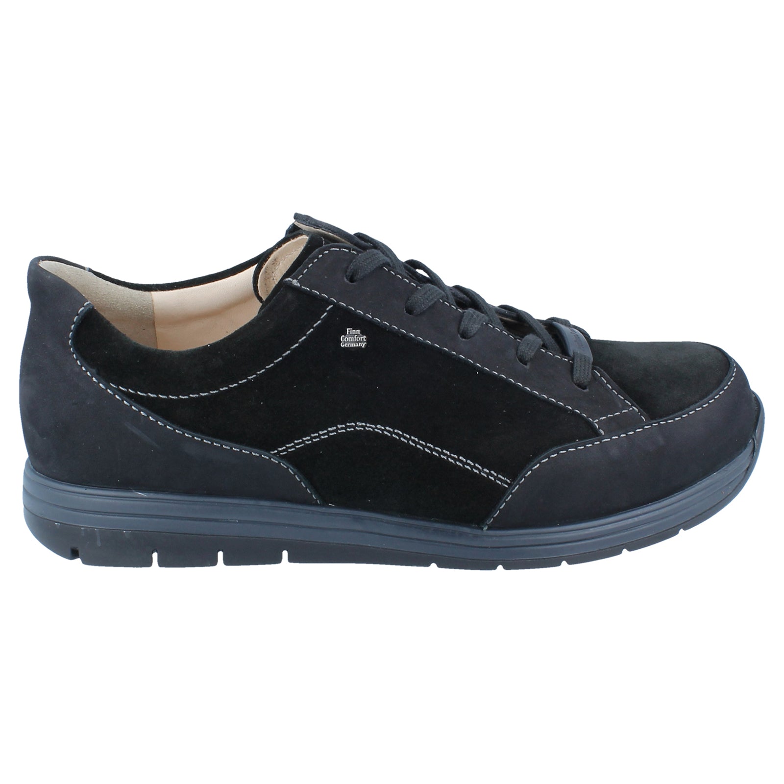 Finn Comfort Osorno Leather Mens Shoes#color_black