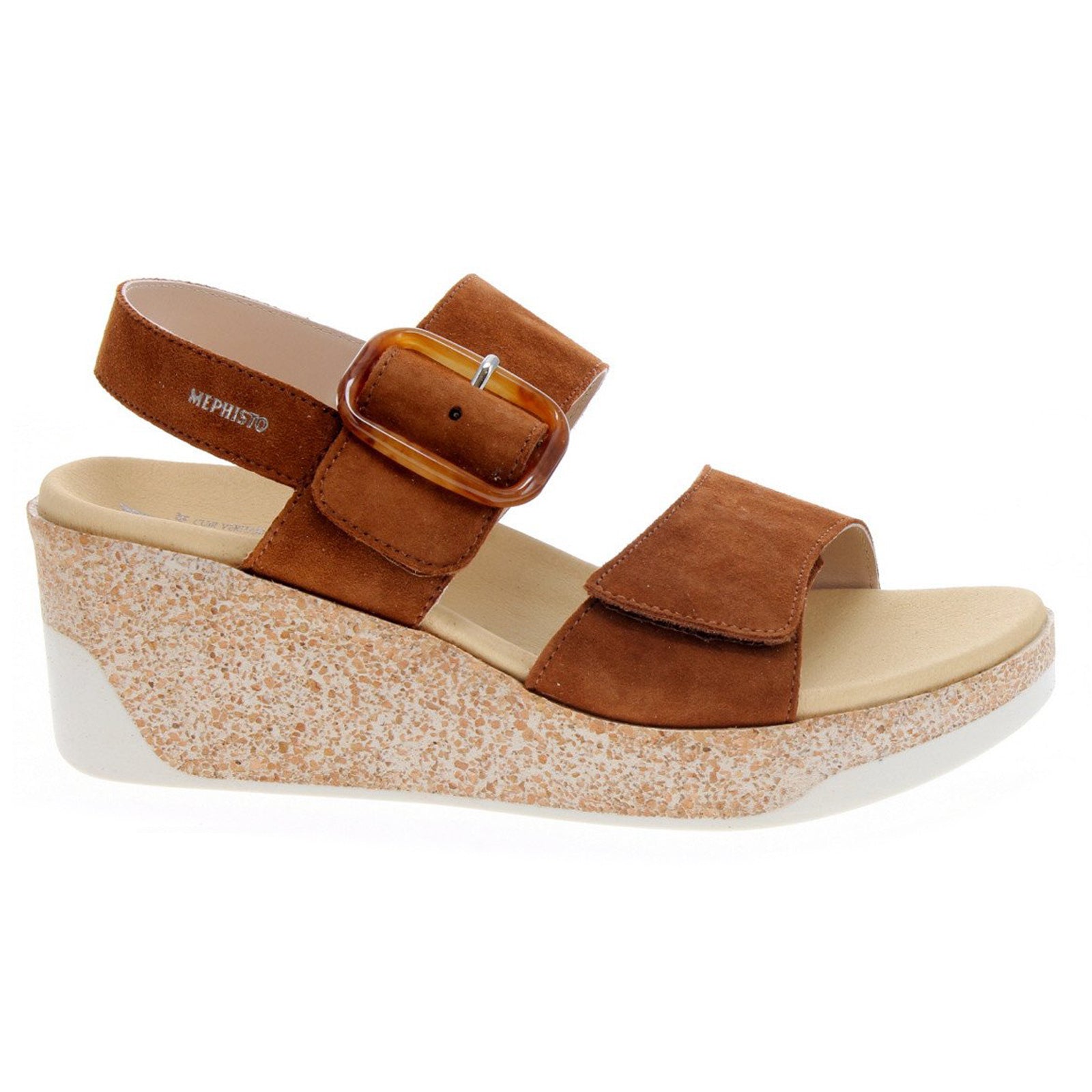 Mephisto Giulia Suede Womens Sandals#color_hazelnut