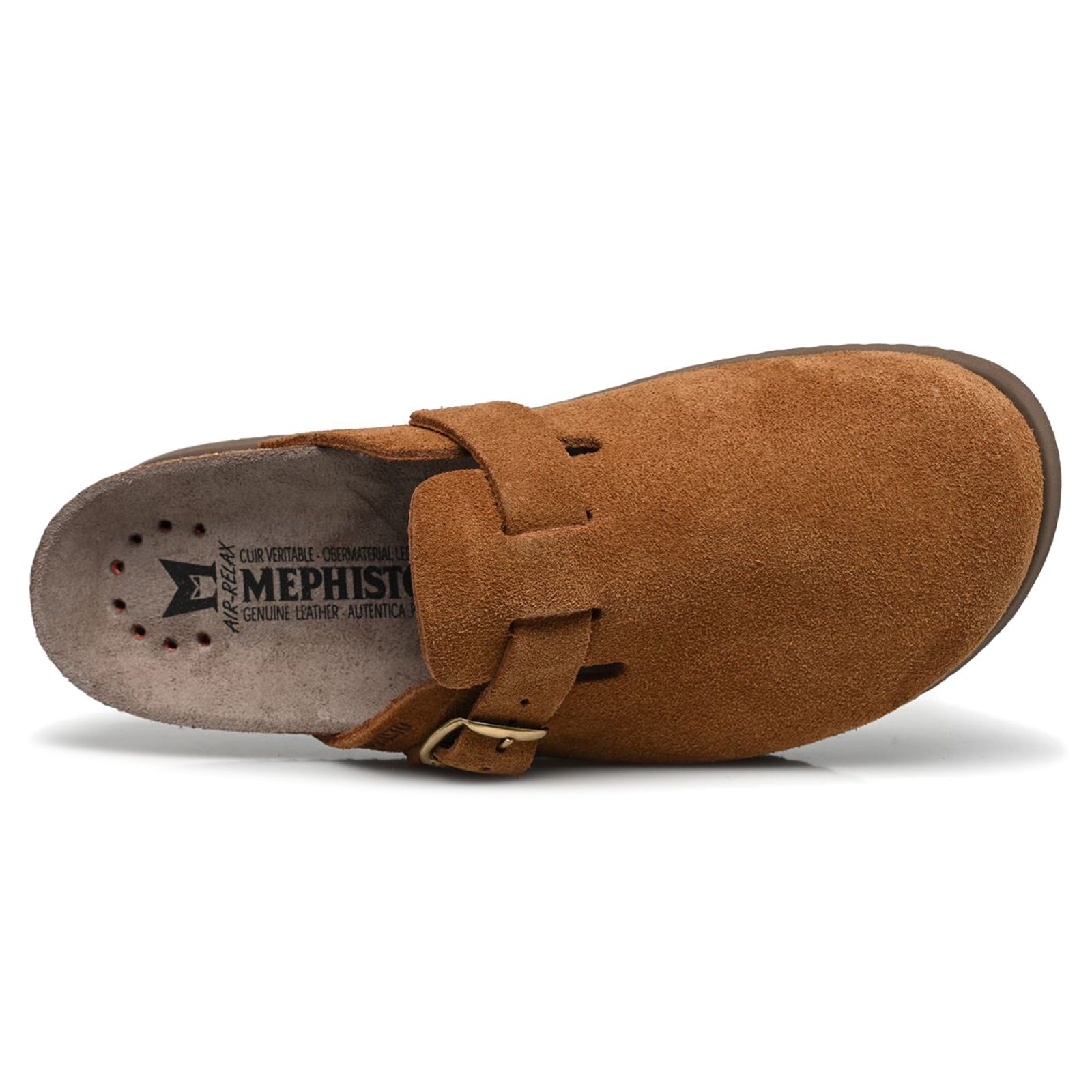 Mephisto Halina Suede Womens Sandals#color_tobacco