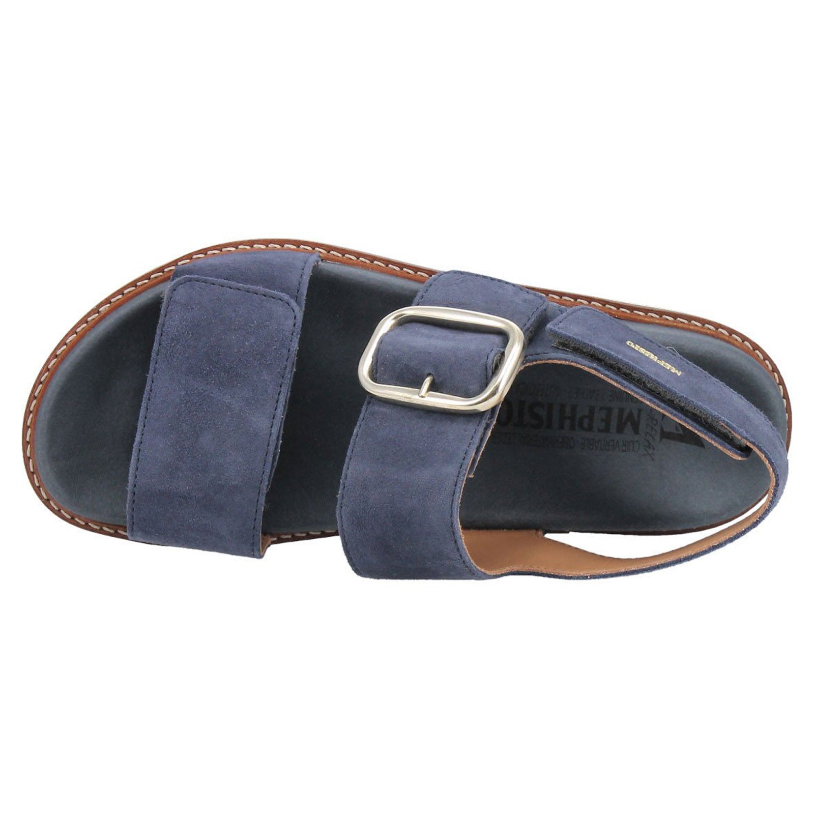 Mephisto Belona Leather Womens Sandals#color_jeans blue