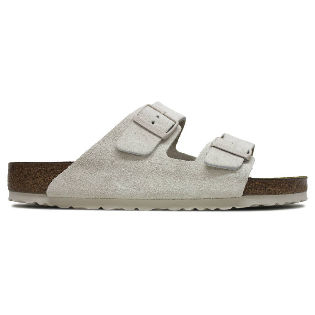 Birkenstock Arizona BS Suede Leather Unisex Sandals#color_modern suede antique white