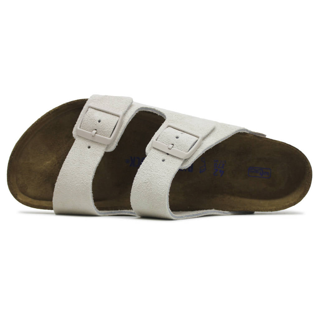 Birkenstock Arizona BS Suede Leather Unisex Sandals#color_modern suede antique white