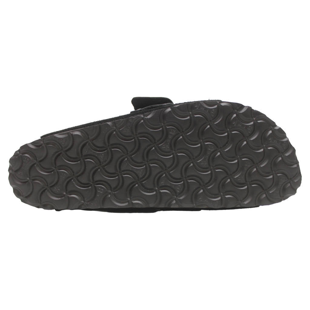 Birkenstock Kyoto Nubuck Leather Unisex Sandals#color_black