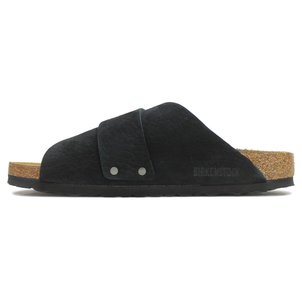 Birkenstock Kyoto Nubuck Leather Unisex Sandals#color_desert buck black