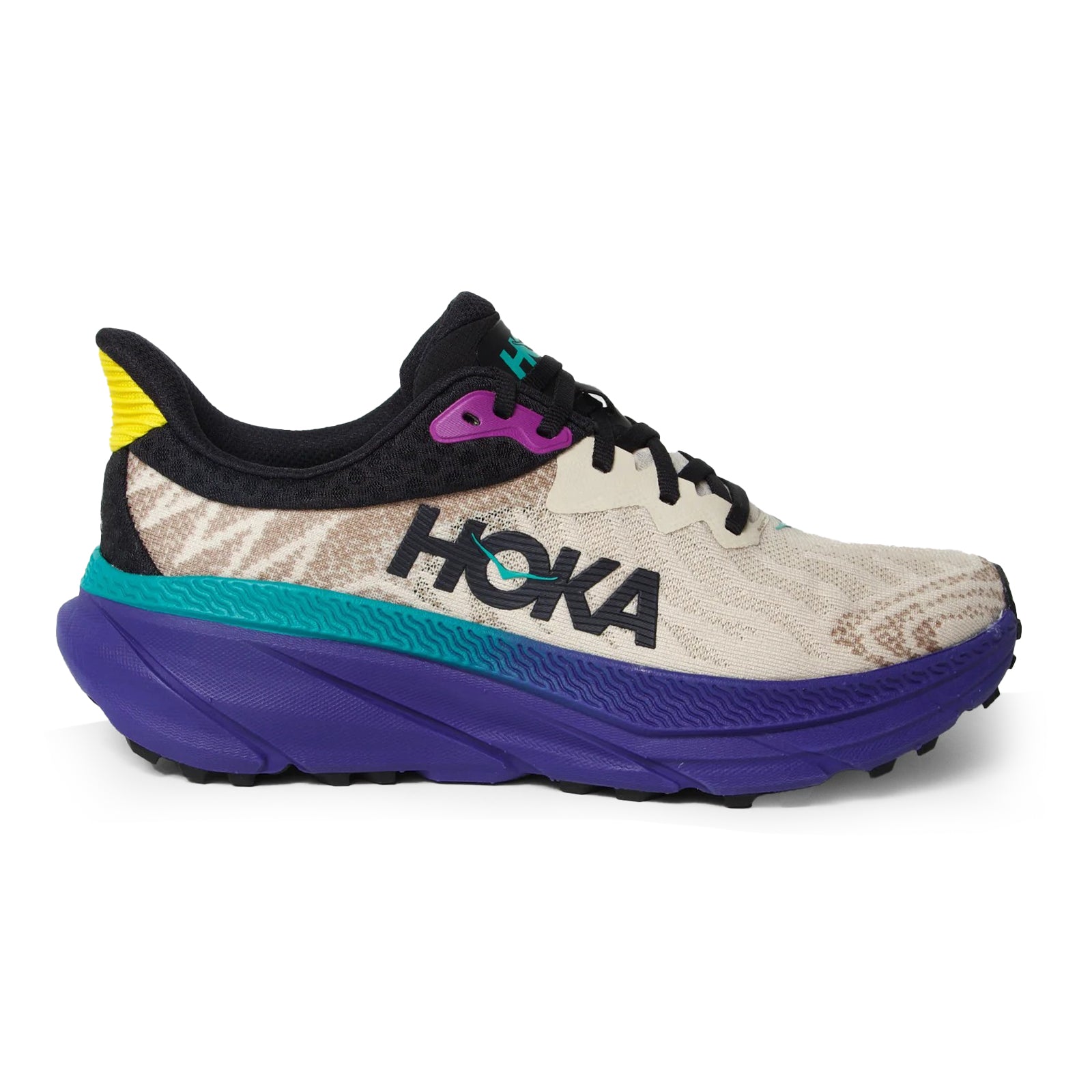 Hoka Challenger ATR 7 Textile Mens Trainers#color_oatmeal mountain iris