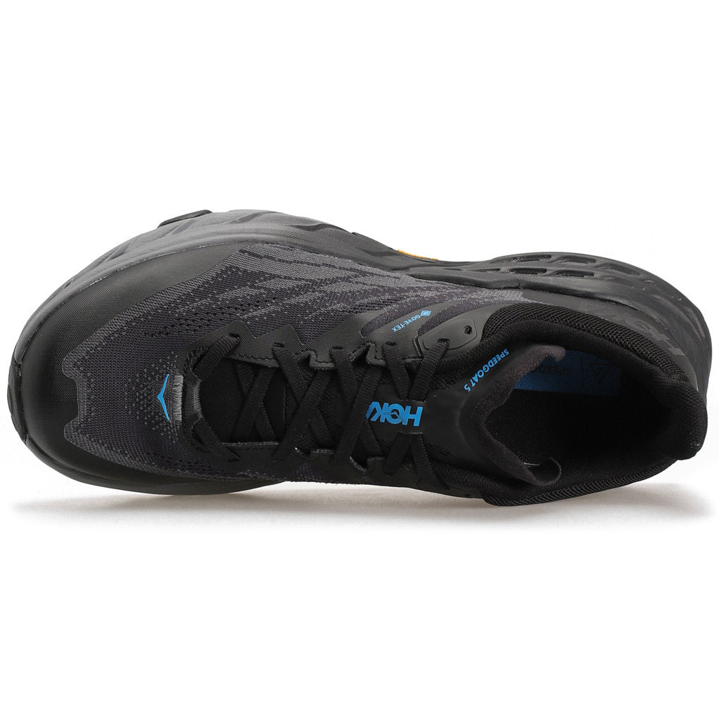 Hoka One One Speedgoat 5 GTX Textile Synthetic Mens Trainers#color_black black