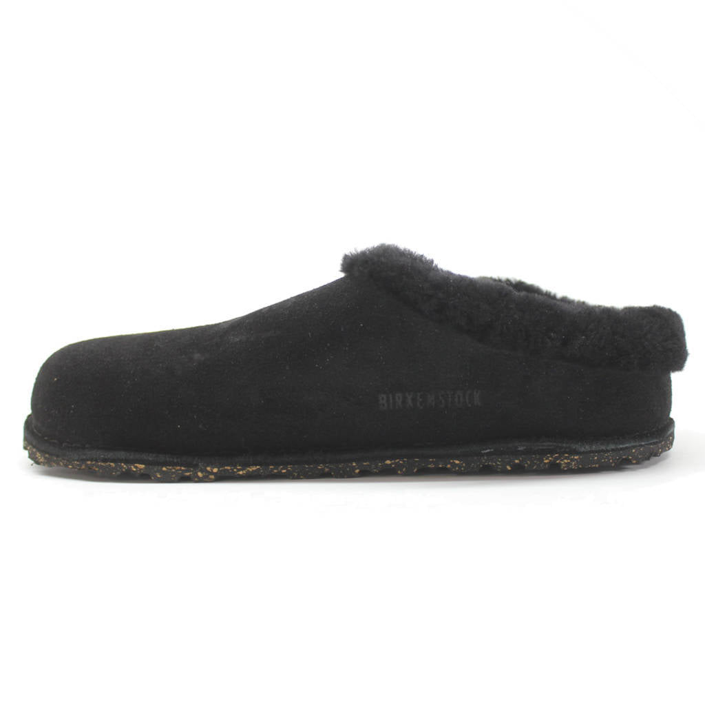 Birkenstock Zermatt Premium Shearling Suede Leather Unisex Sandals#color_black black