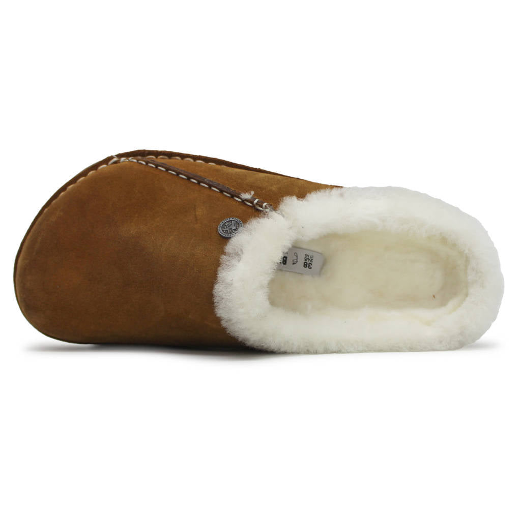 Birkenstock Zermatt Premium Shearling Suede Leather Unisex Sandals#color_mink