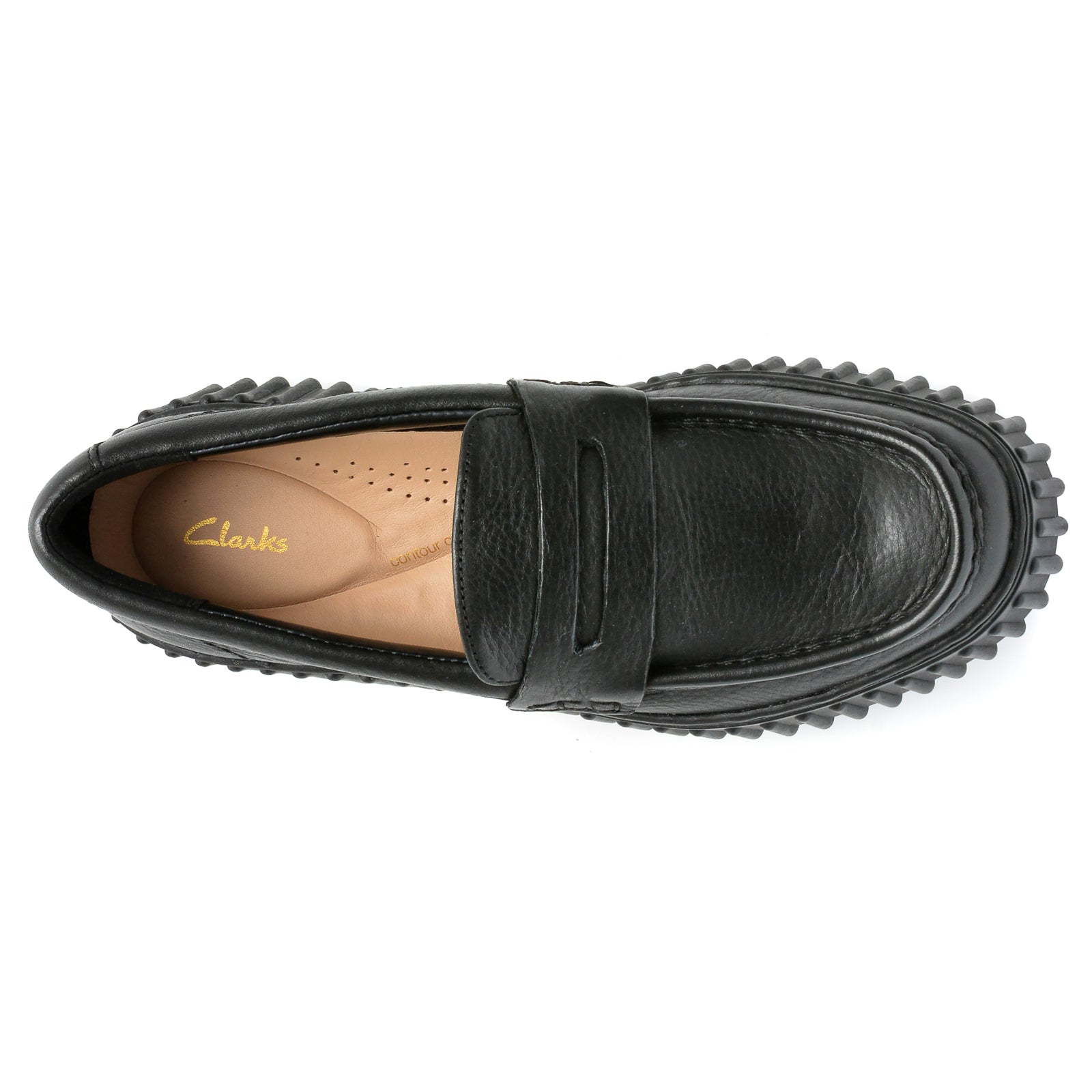 Clarks Torhill Penny Leather Women's Slip On Black Shoes
