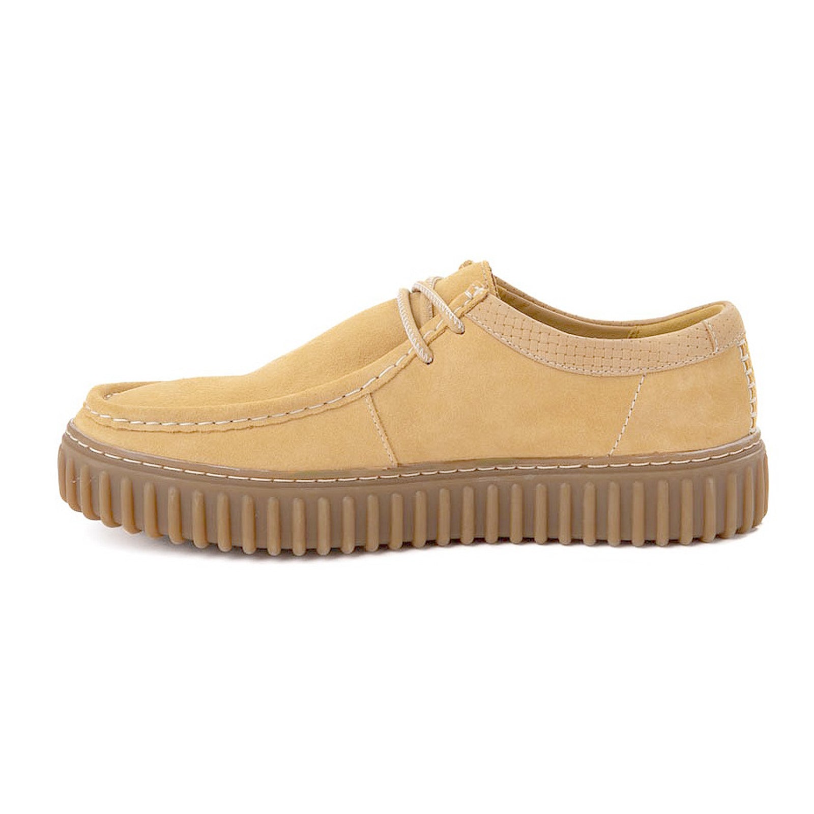 Clarks Torhill Lo Suede Mens Shoes#color_golden tan