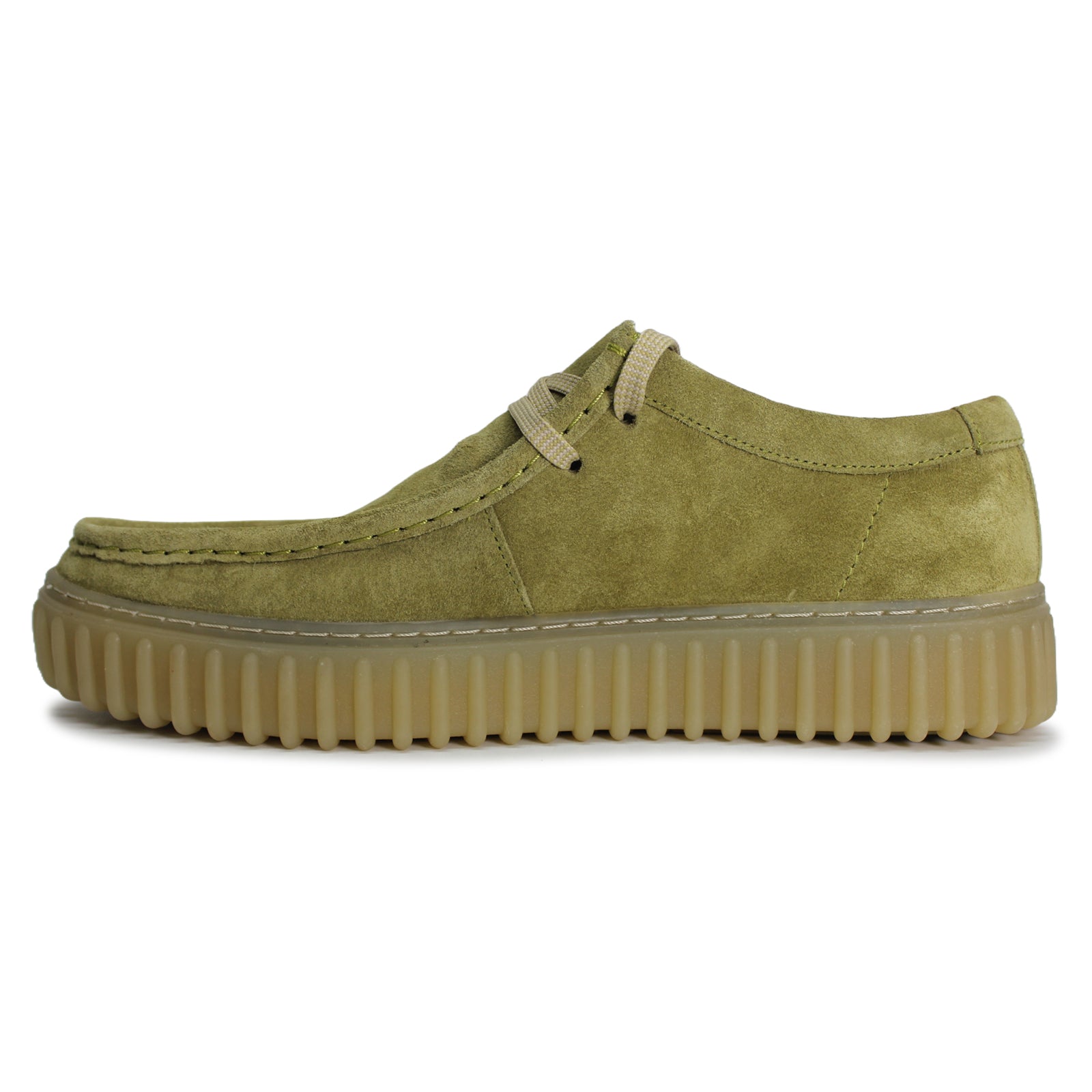Clarks Torhill Lo Suede Mens Shoes#color_light olive