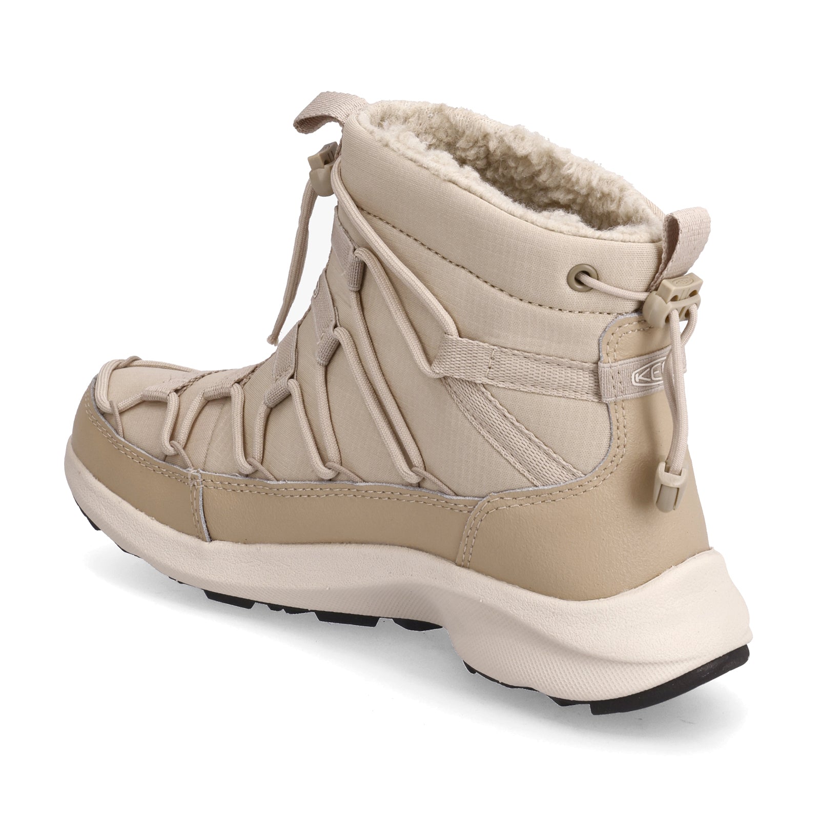 Keen Uneek SNK Chukka II WP Textile Synthetic Womens Boots#color_safari birch