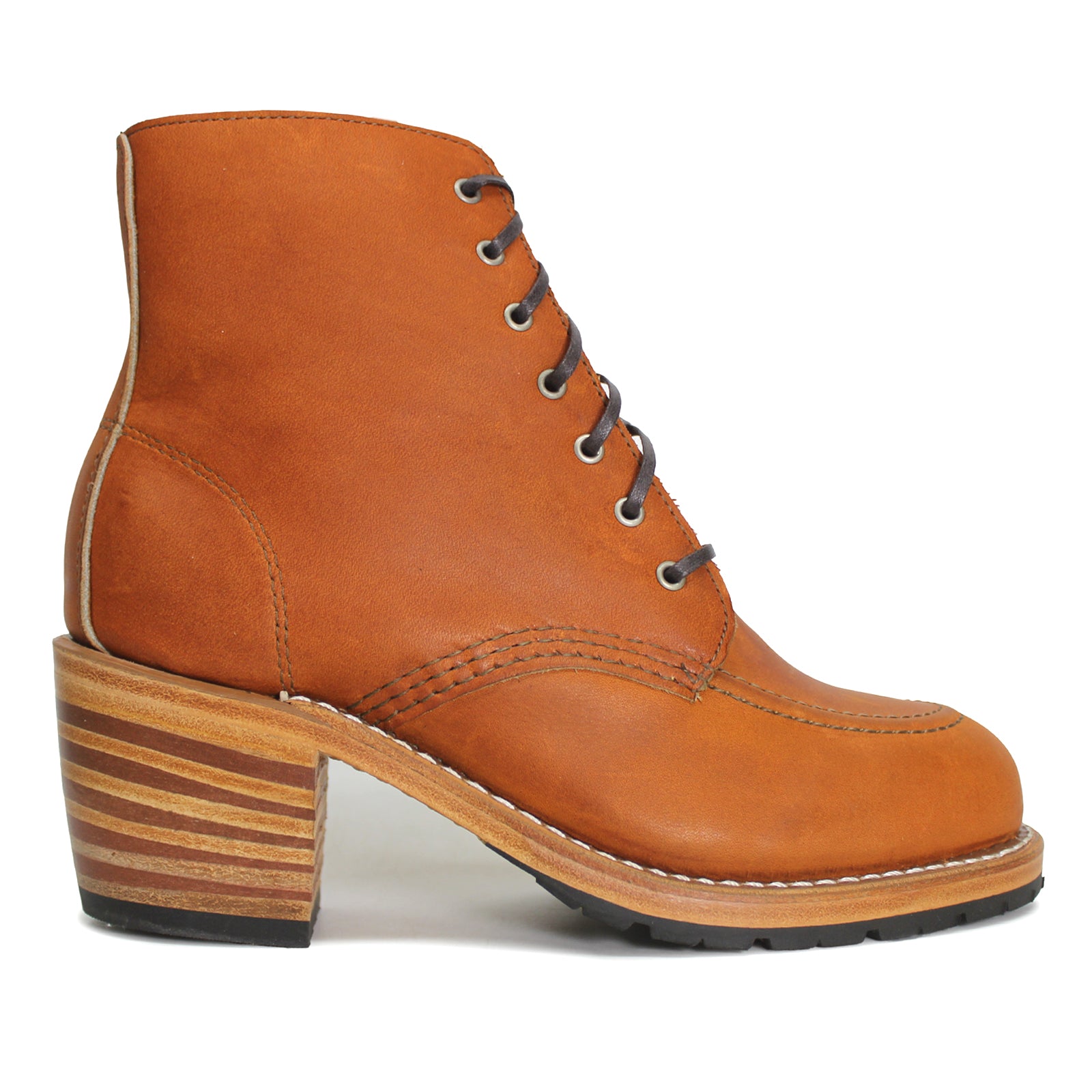 Red Wing Clara Full Grain Leather Women's Heeled Ankle Boots#color_oro legacy