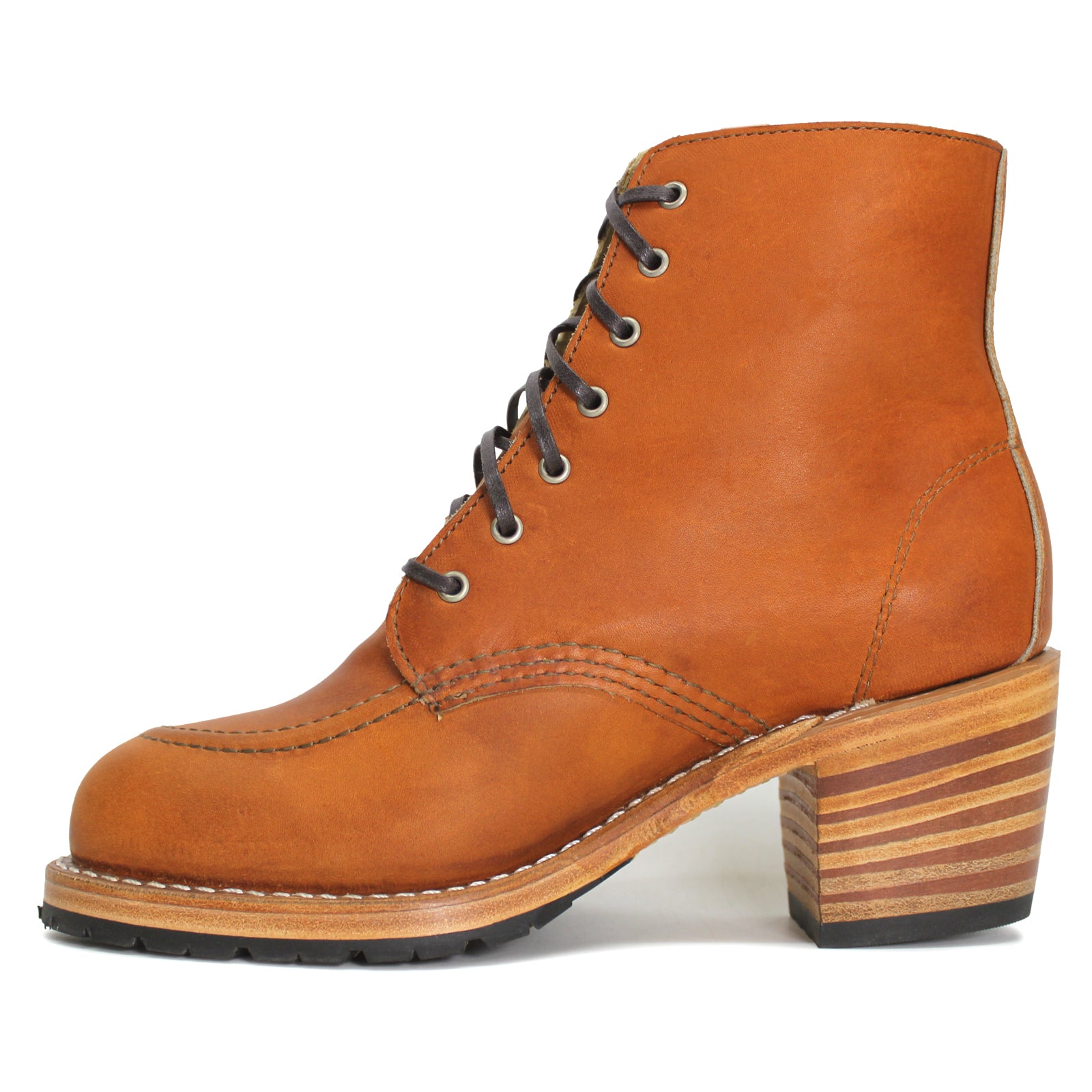 Red Wing Clara Full Grain Leather Women's Heeled Ankle Boots#color_oro legacy