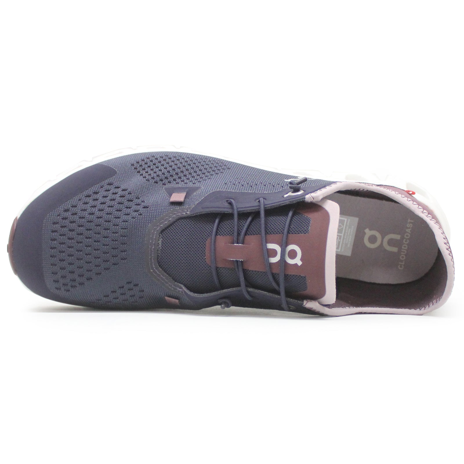 On Cloud 5 Coast Textile Synthetic Mens Trainers#color_midnight mulberry