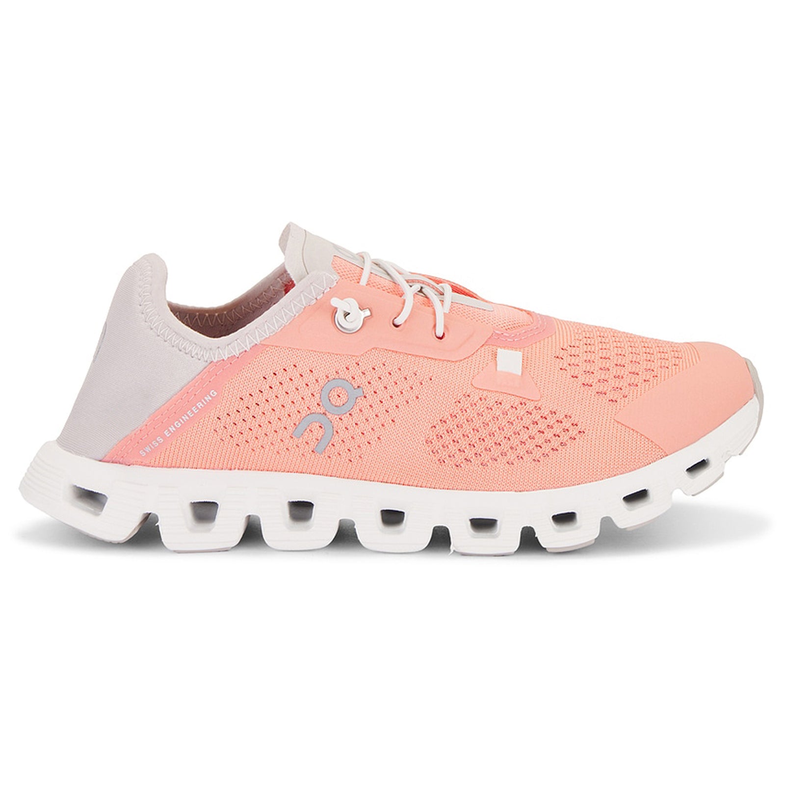 On Cloud 5 Coast Textile Synthetic Womens Trainers#color_flamingo pearl